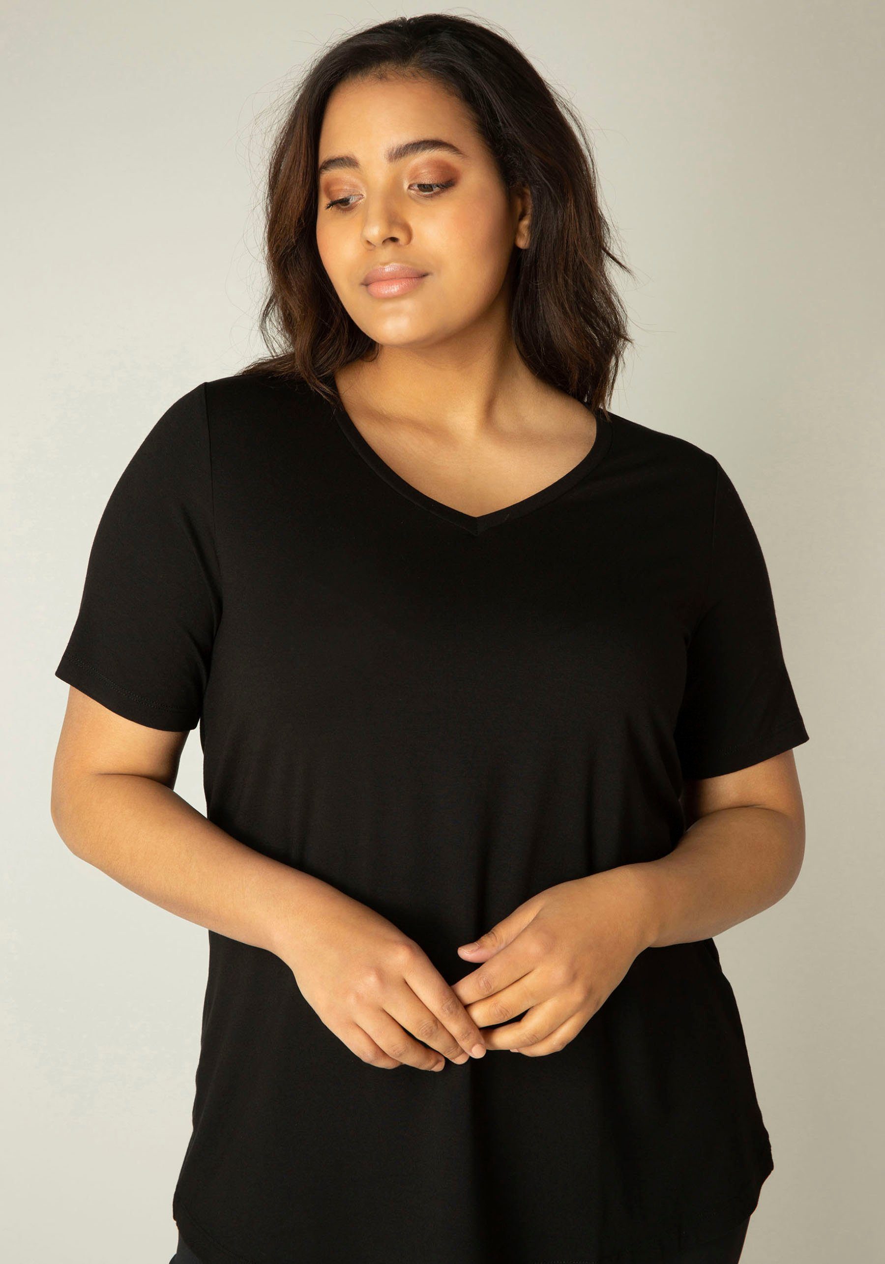 Base Level Curvy T-shirt Alba Soepelvallende, vormvaste kwaliteit