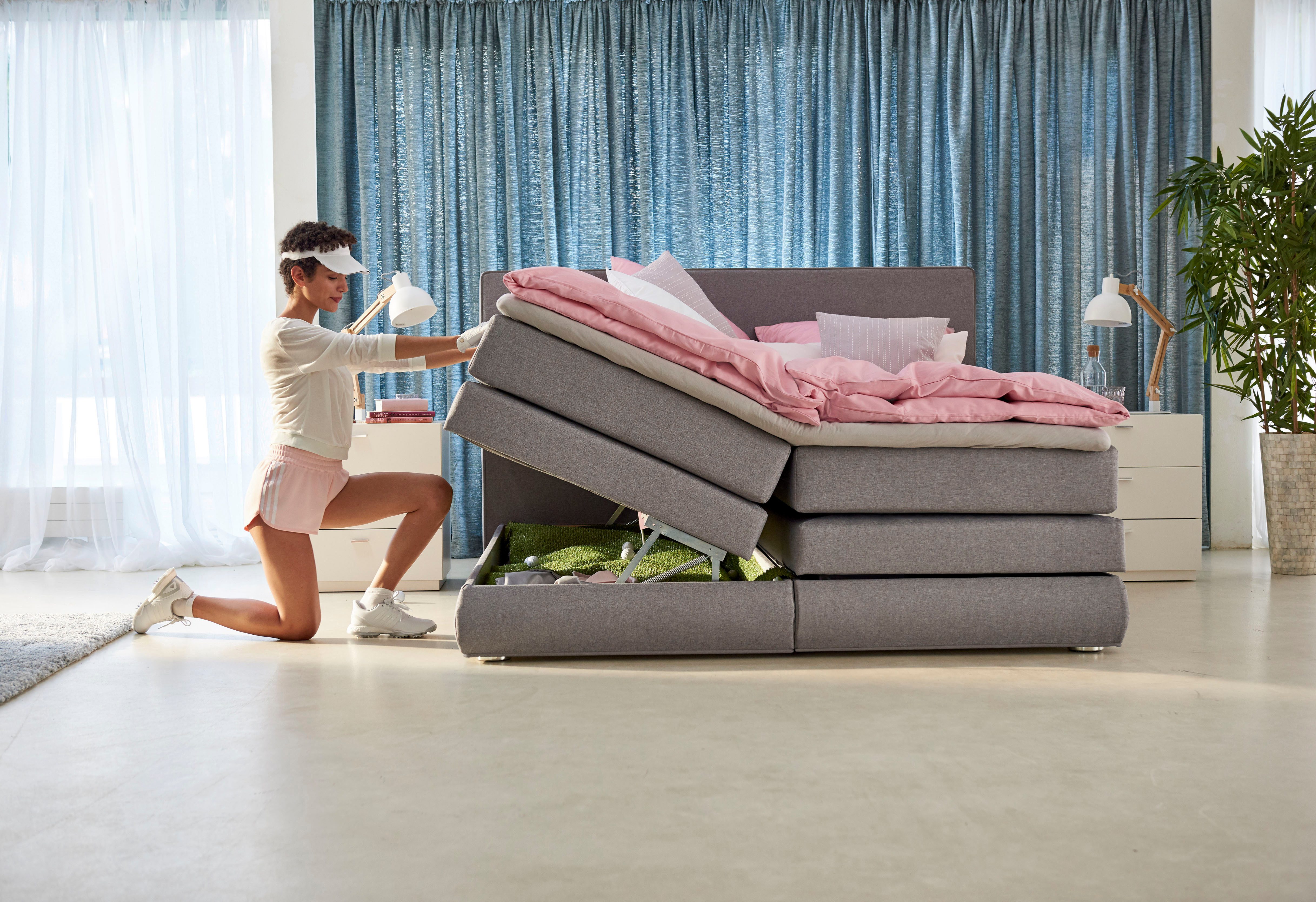COLLECTION AB Boxspring Ninoni incl. bedlade, topper en optioneel met led-verlichting