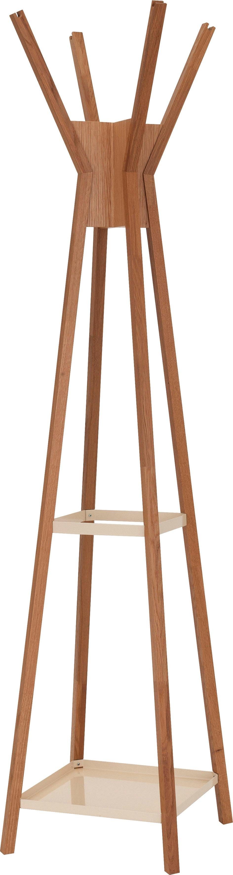 Woodman Kapstok MAGELLAN in scandinavisch design, van massief eiken, met 4 haken