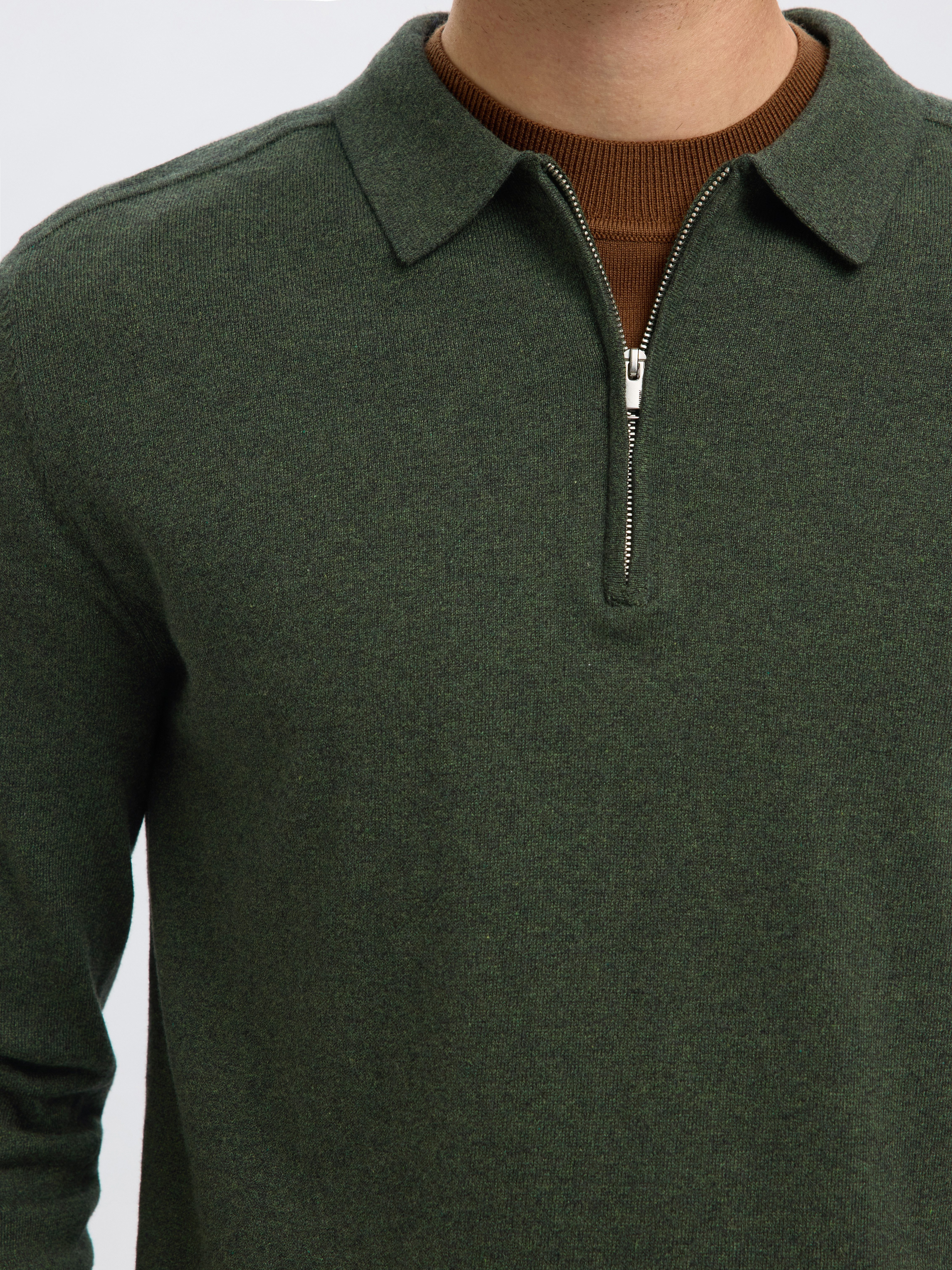 SELECTED HOMME Trui met polokraag SLHBERG LS HALF ZIP POLO NOOS