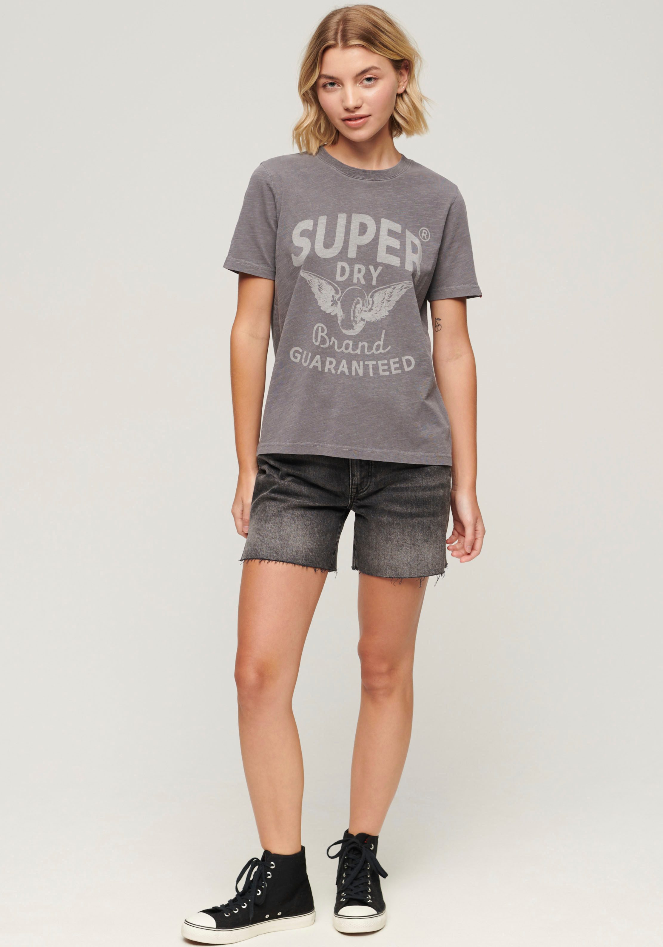 Superdry Shirt met print ARCHIVE KISS PRINT RELAXED TEE