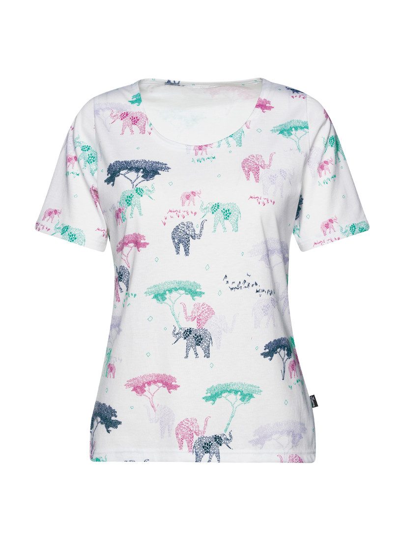 Trigema Pyjama TRIGEMA T-shirt met allover safari-print (1-delig)