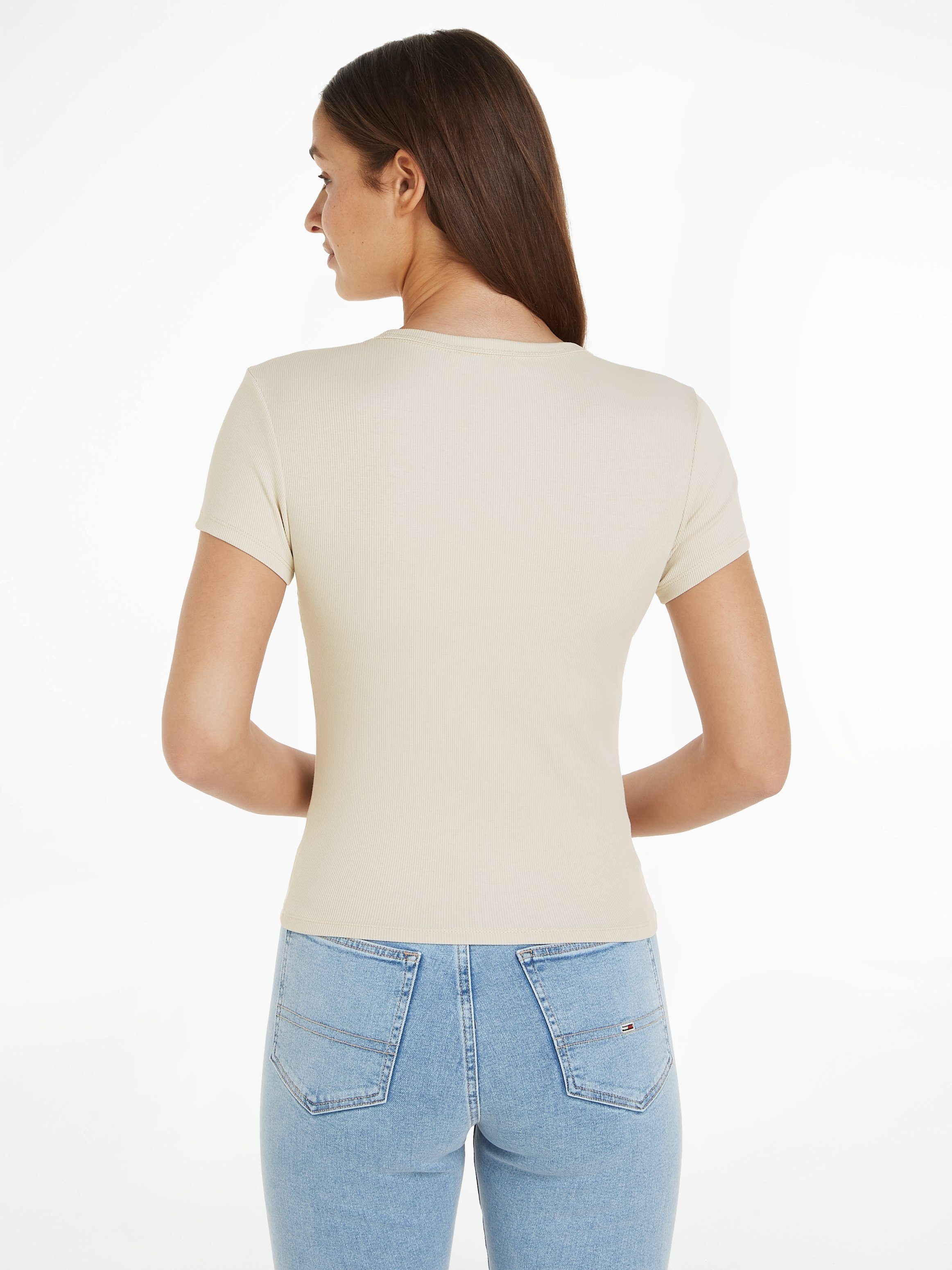 TOMMY JEANS T-shirt TJW SLIM ESSENTIAL RIB SS