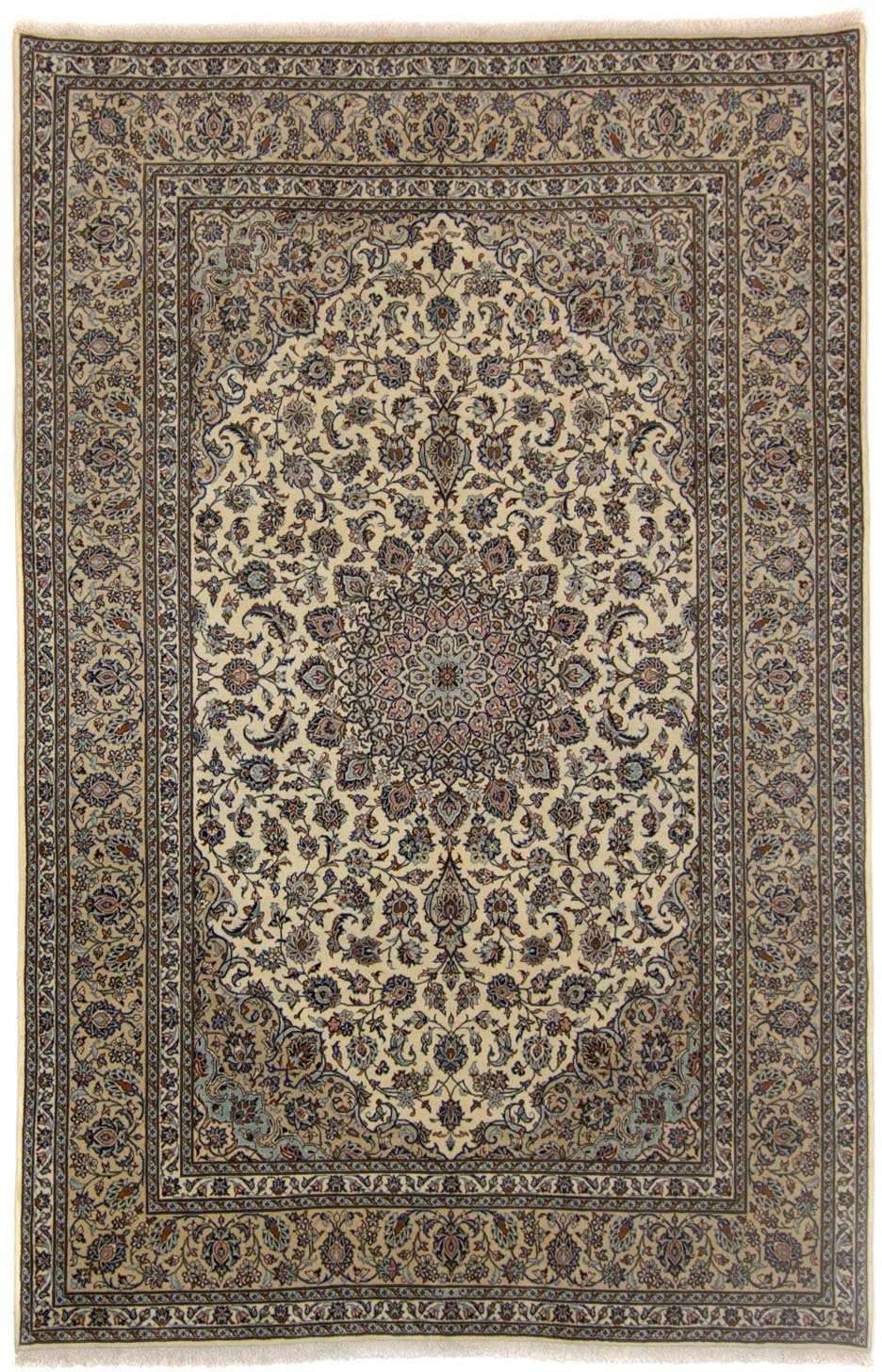 morgenland Wollen kleed Keshan medaillon beige chiaro 362 x 245 cm Uniek exemplaar met certificaat