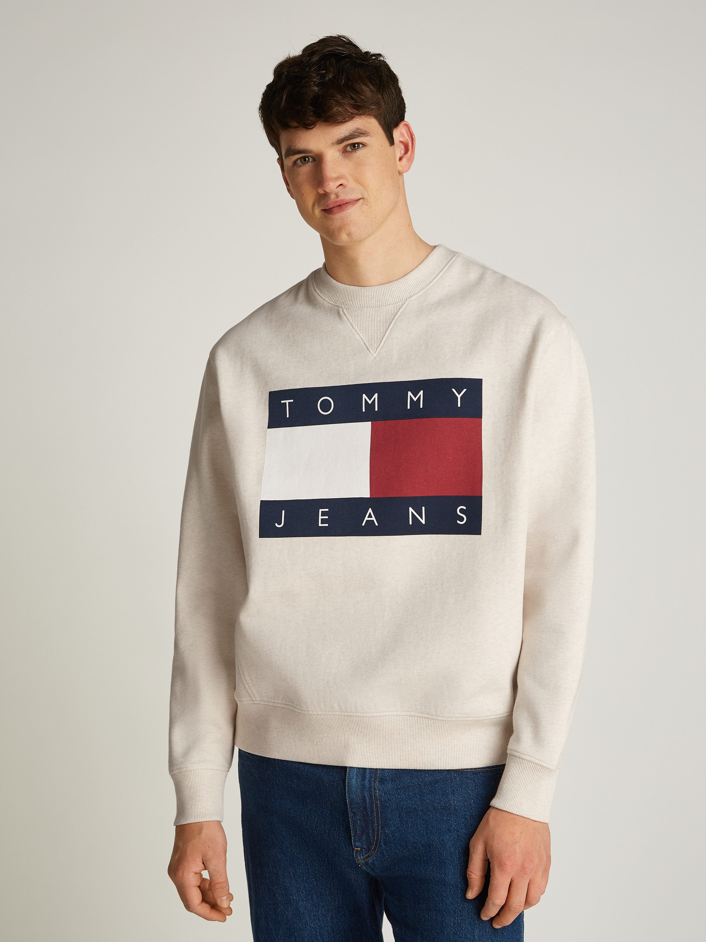 TOMMY JEANS Sweatshirt TJM MELANGE FLAG CREW