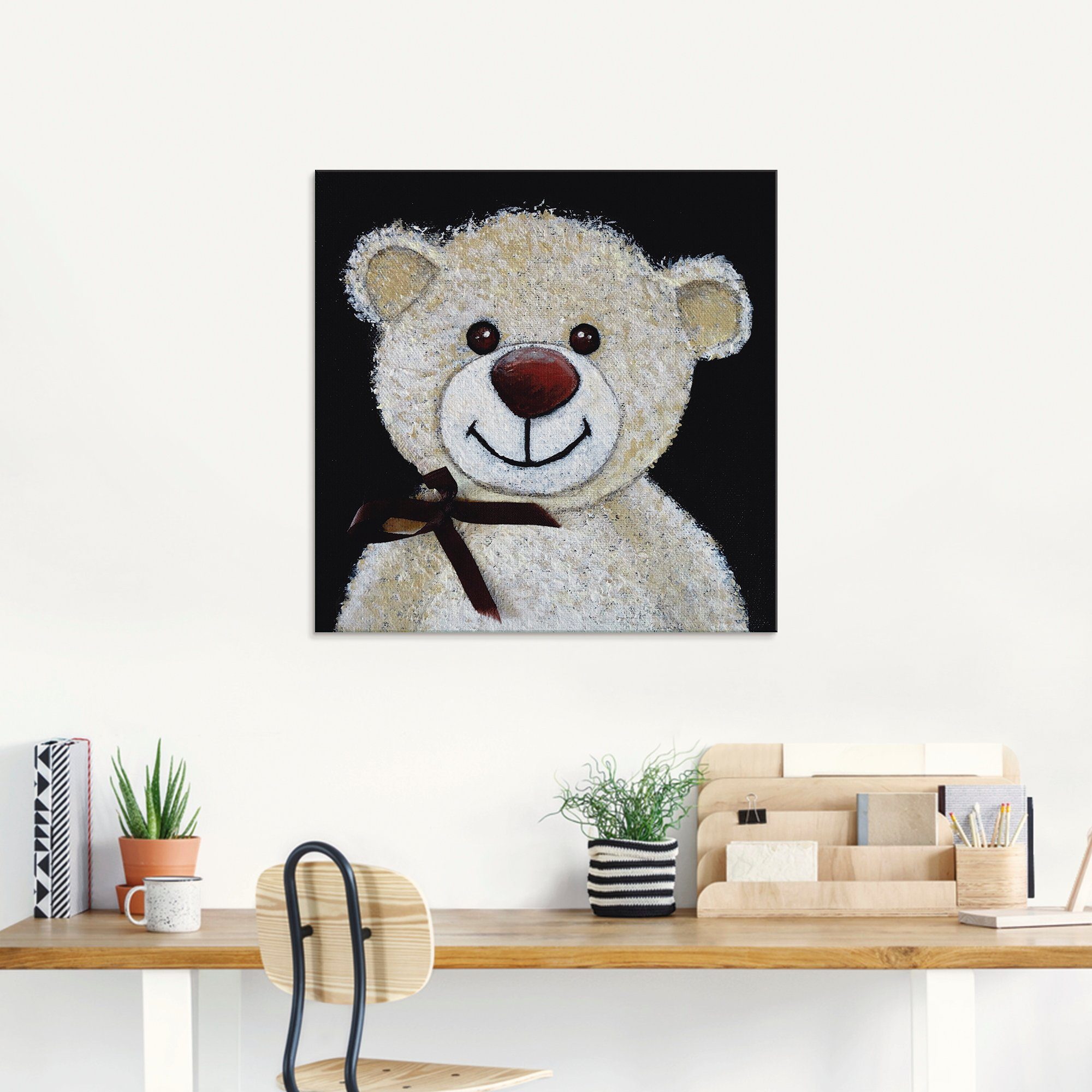 Artland Print op glas Teddybeer in verschillende maten