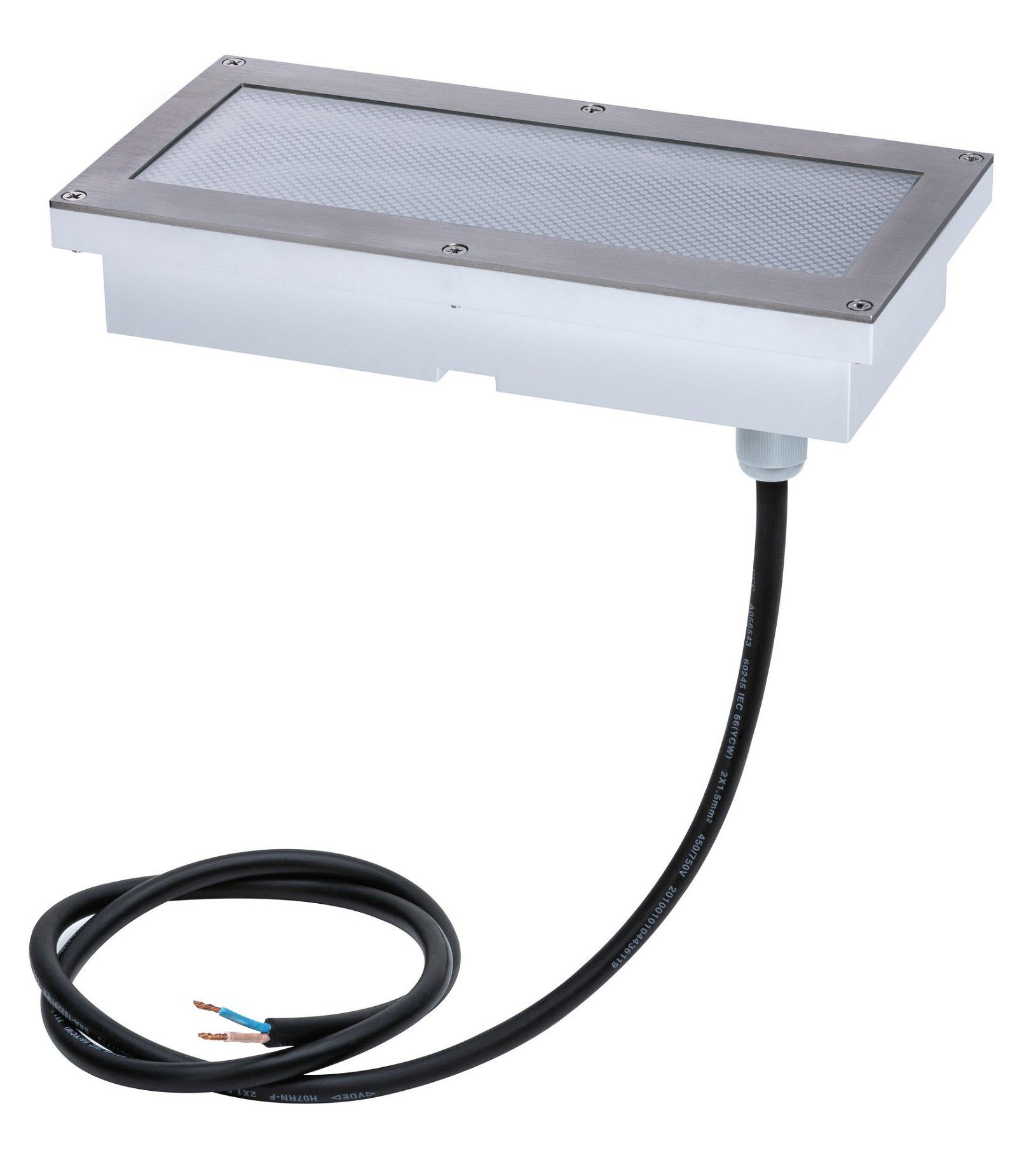 Paulmann Ledinbouwlamp Brick IP67 200x100mm 3000K 1,6W 50lm 230V alu, grijs metaal, roestvrij staal (1 stuk)