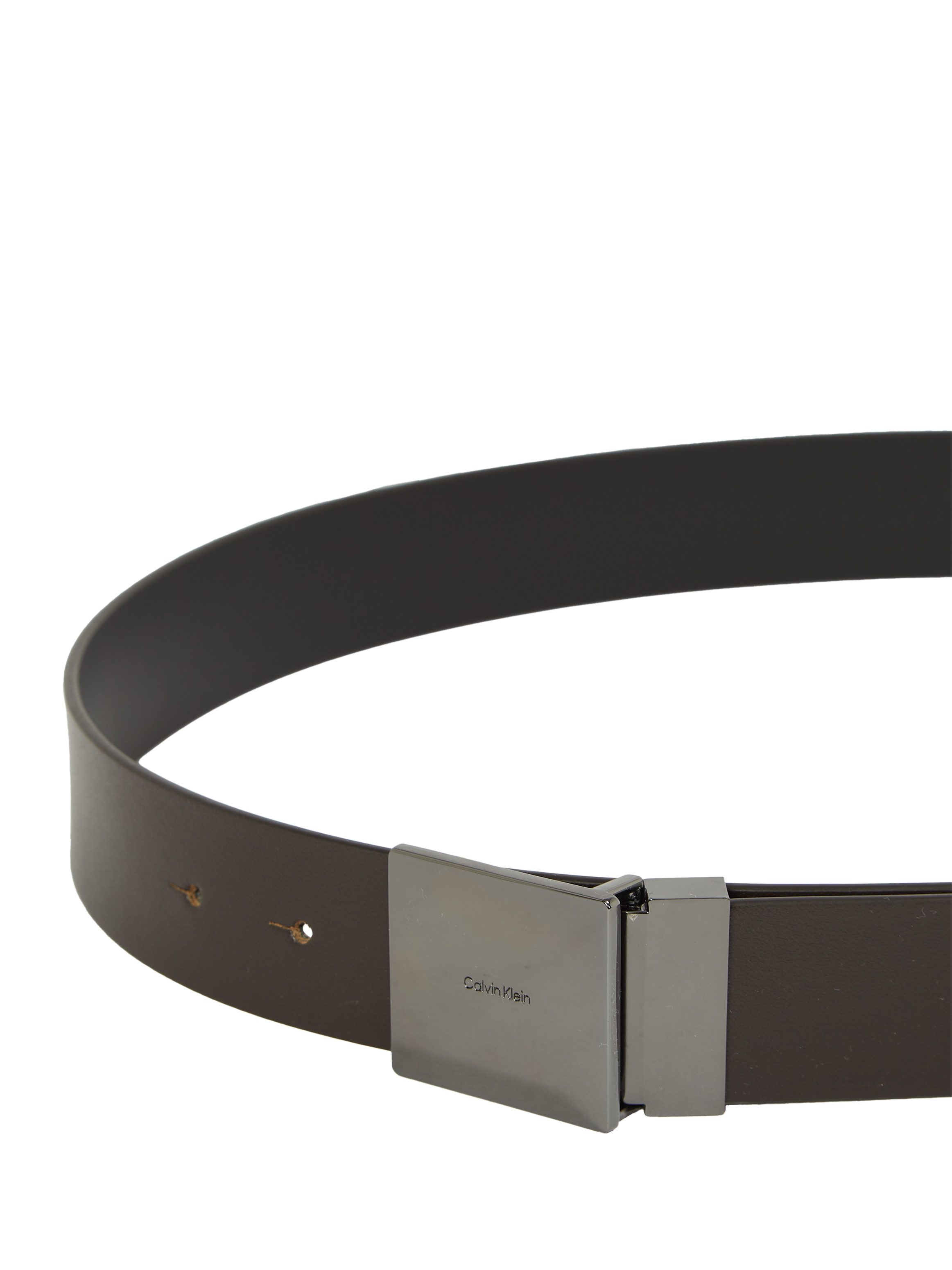 Calvin Klein Leren riem ADJ CASUAL PLAQUE 35MM Logoprand kliksluiting