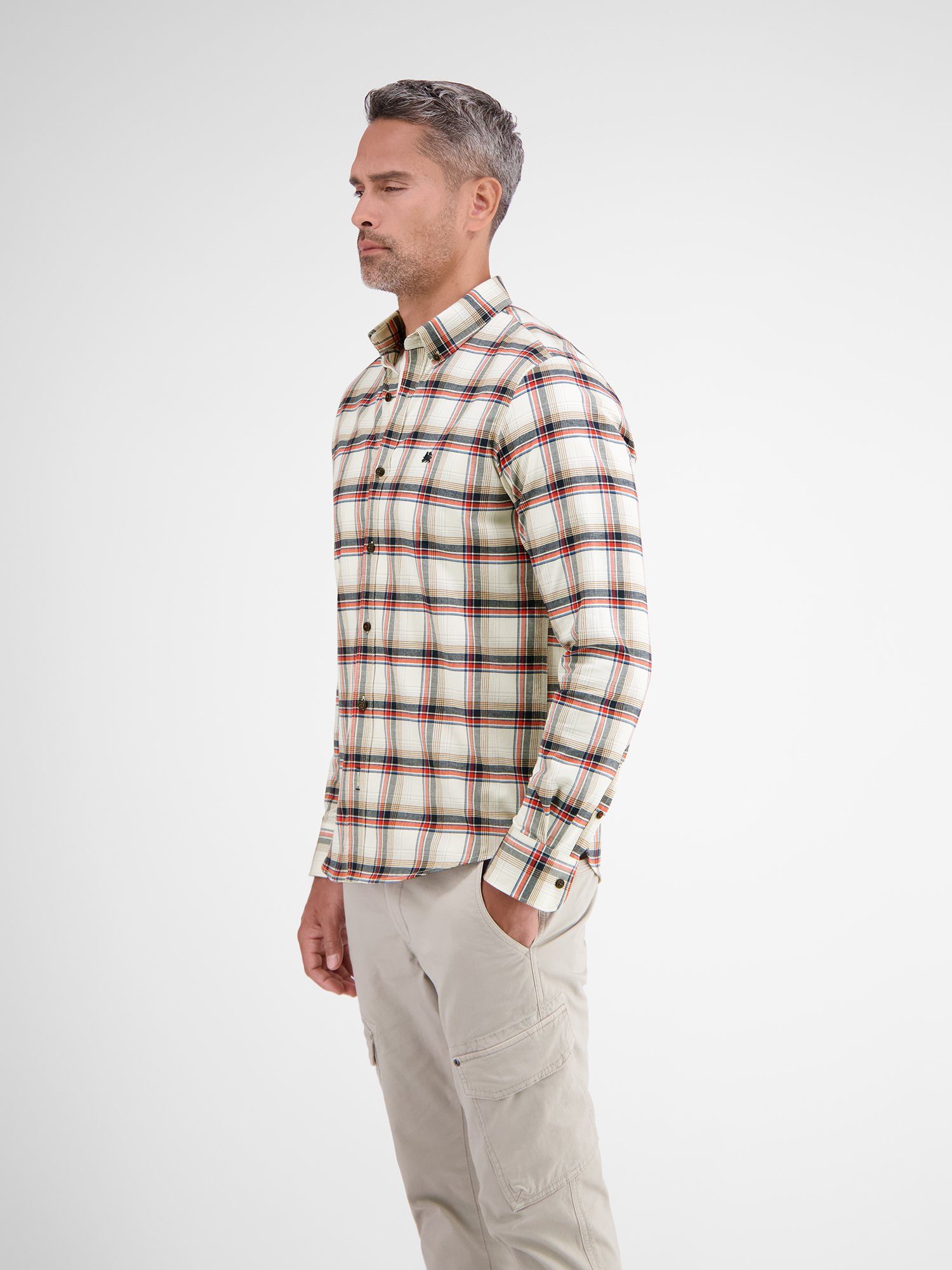 Lerros Overhemd met lange mouwen LERROS lange mouw overhemd, BIG FLANNELCHECK