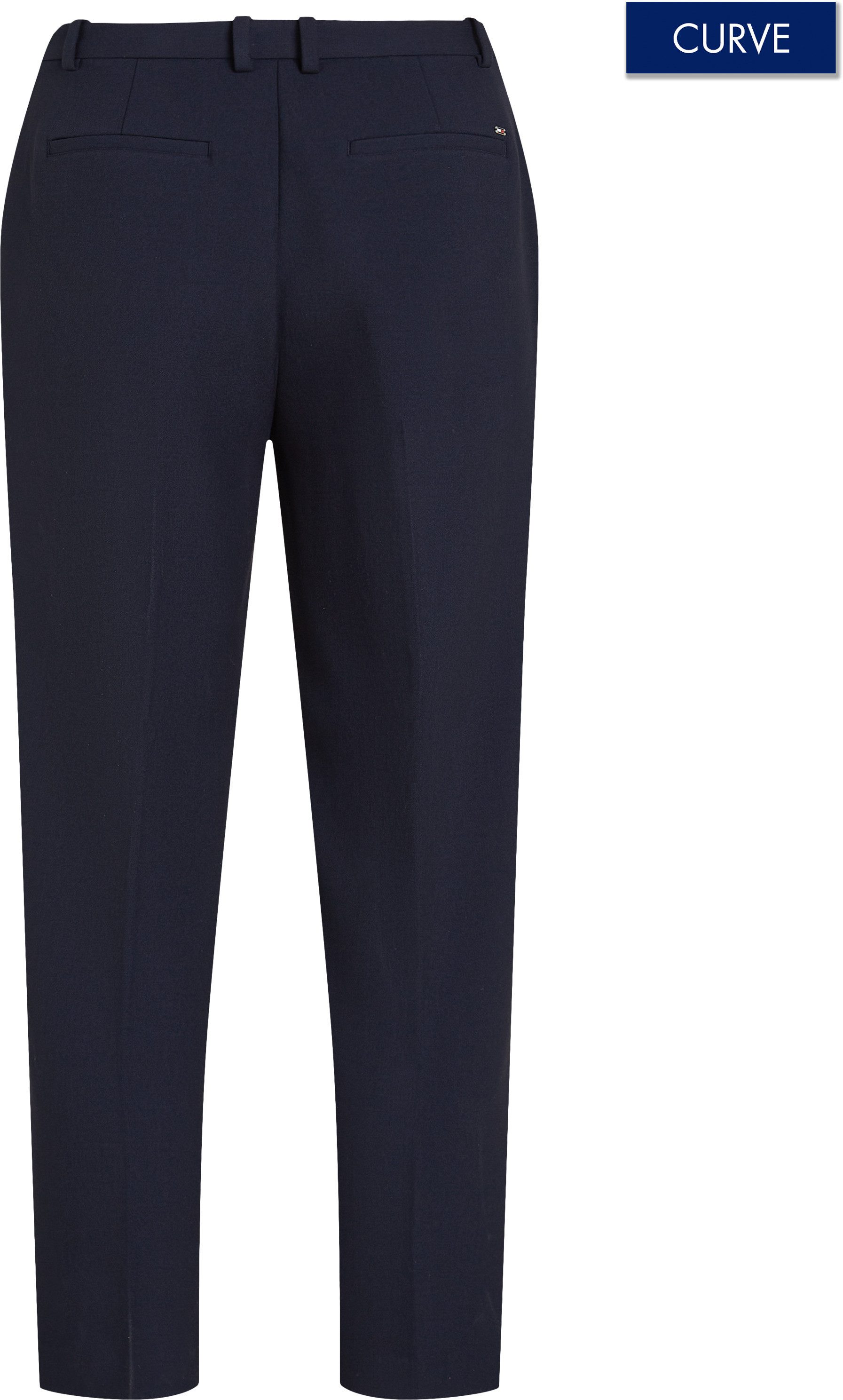 Tommy Hilfiger Curve Geweven broek CRV PUNTO SLIM STRAIGHT PANT in grote maten met logostiksel