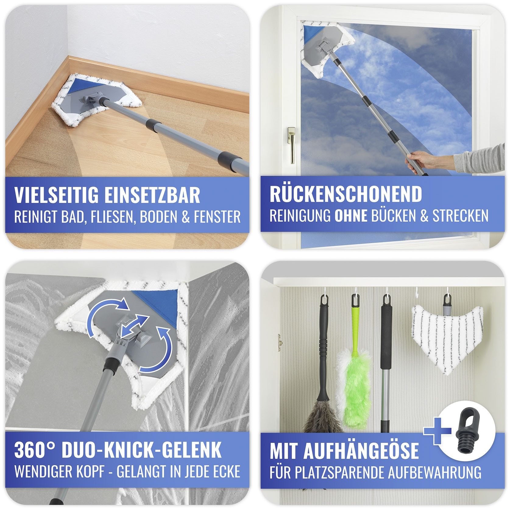 Maximex Vloerwisserset Multiflex-wisser inclusief telescopische steel (set, 5-delig)