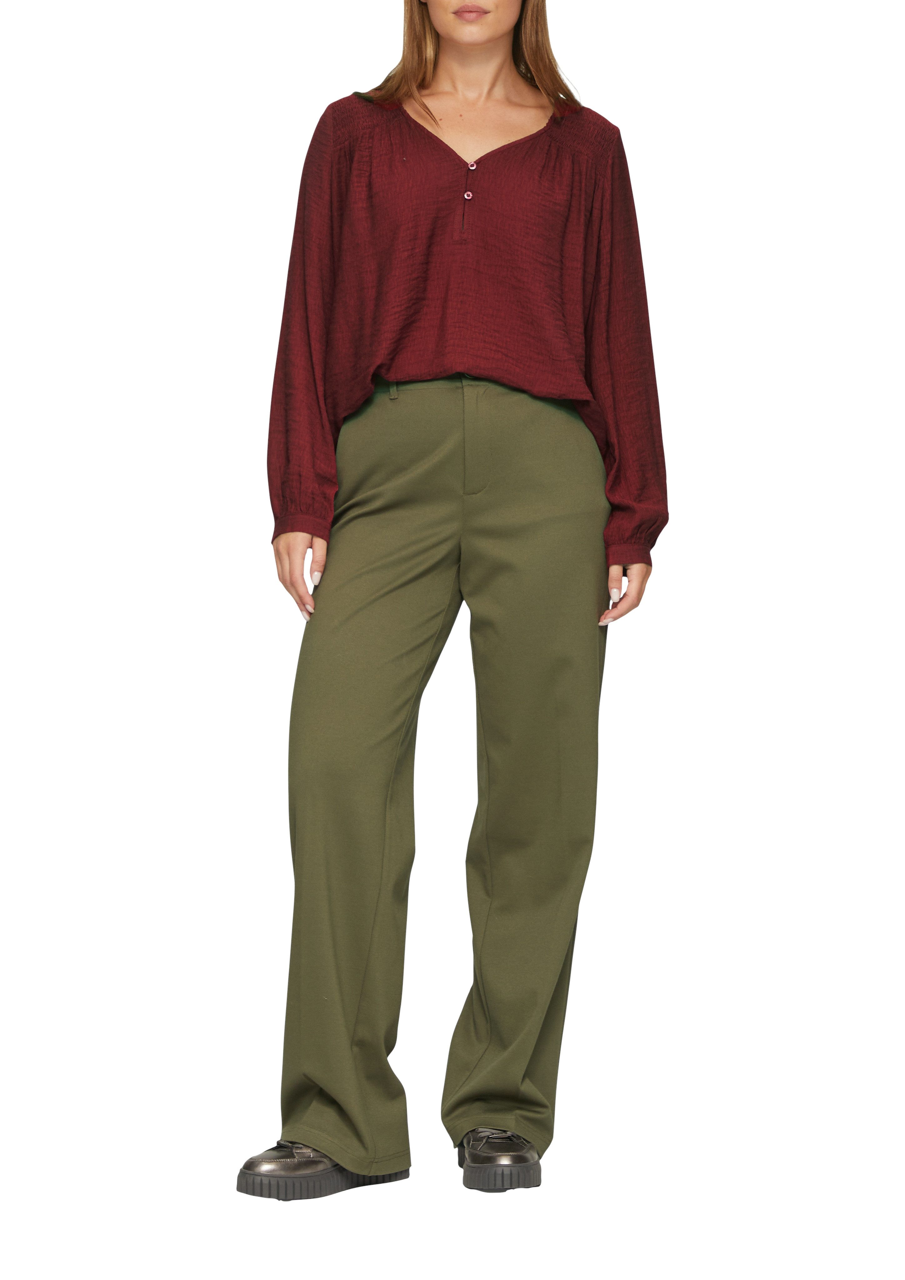 s.Oliver Blouse met lange mouwen met gesmokte details