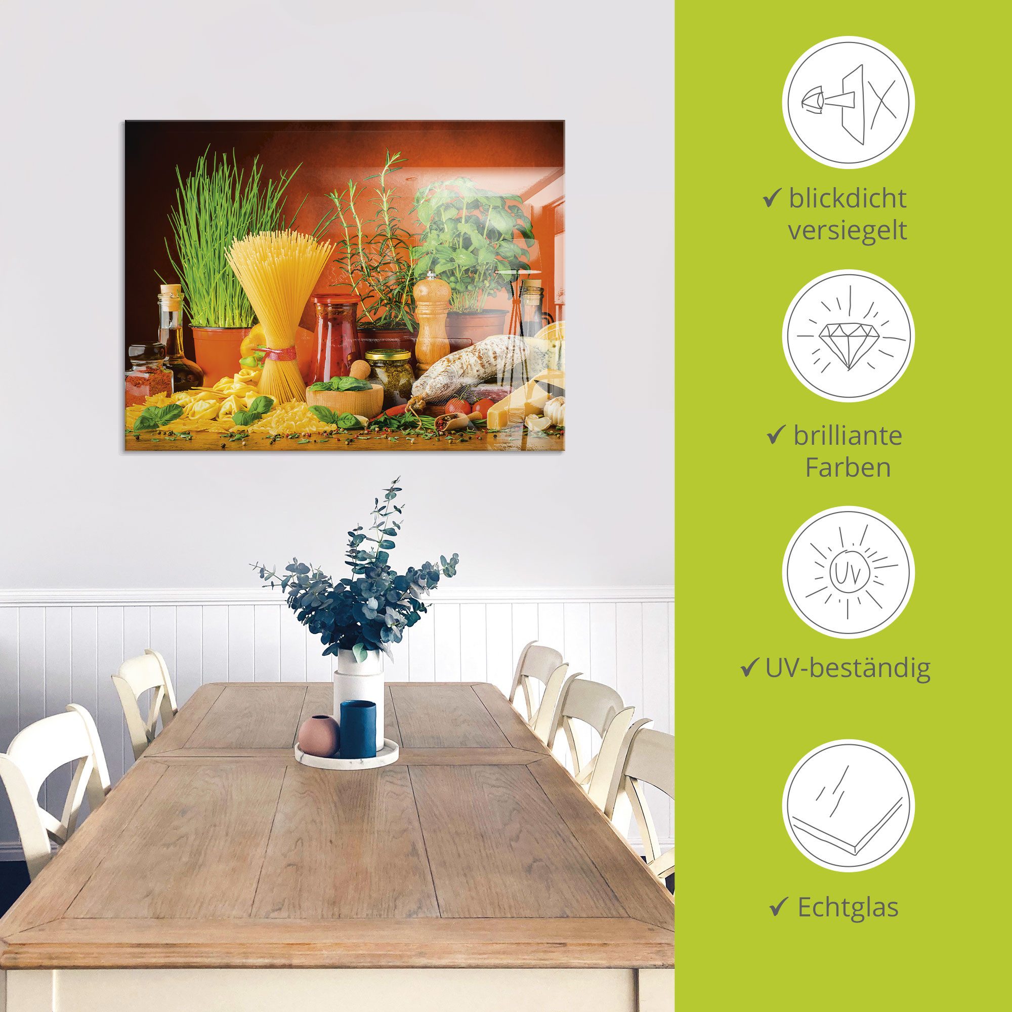 Artland Print op glas Mediterraans en Italiaans eten