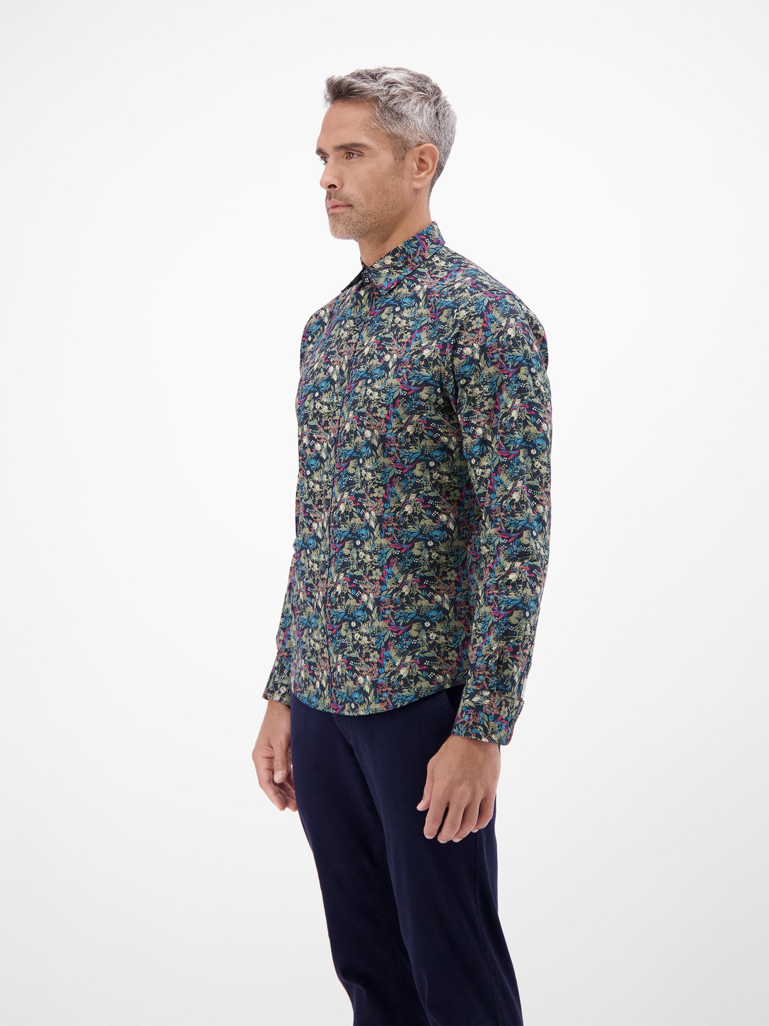 Lerros Overhemd met lange mouwen LERROS Modieus poplin overhemd voor heren