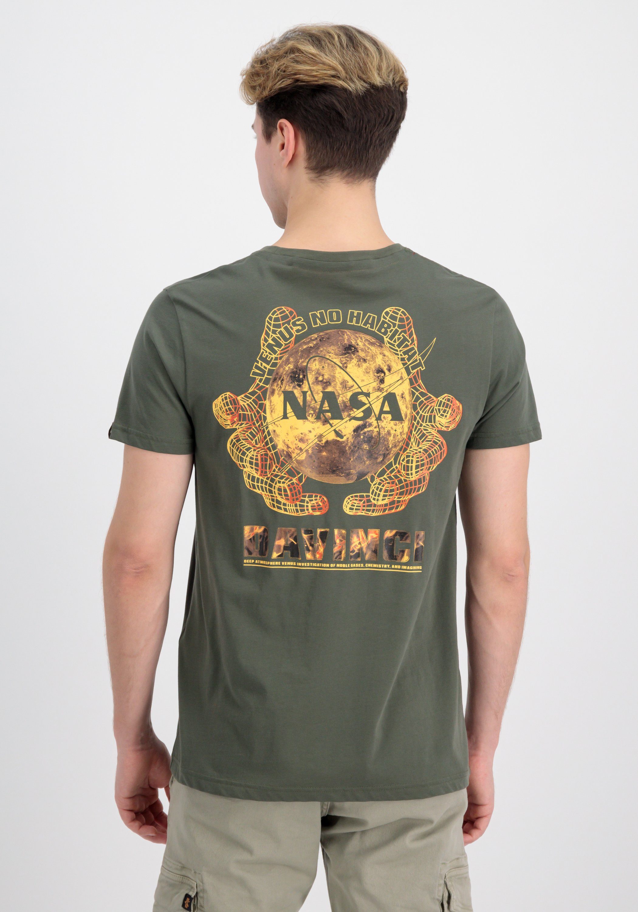 Alpha Industries T-shirt Alpha Industries Men - T-Shirts NASA Davinci T-Shirt heren t-shirts maat 2XL groen