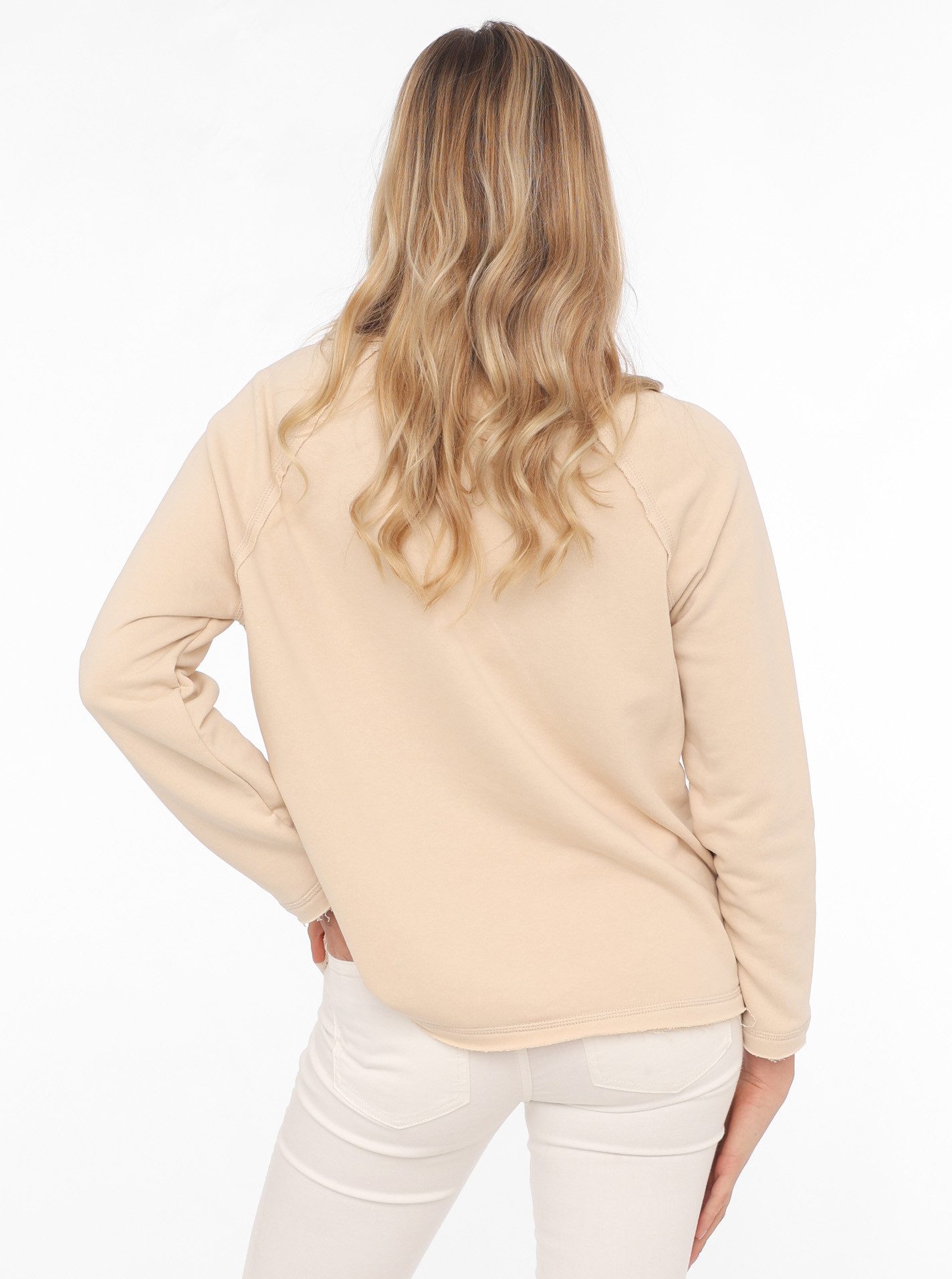Zwillingsherz Sweatshirt Wild Side Of Life met used-look randen en kleurrijke borduursel