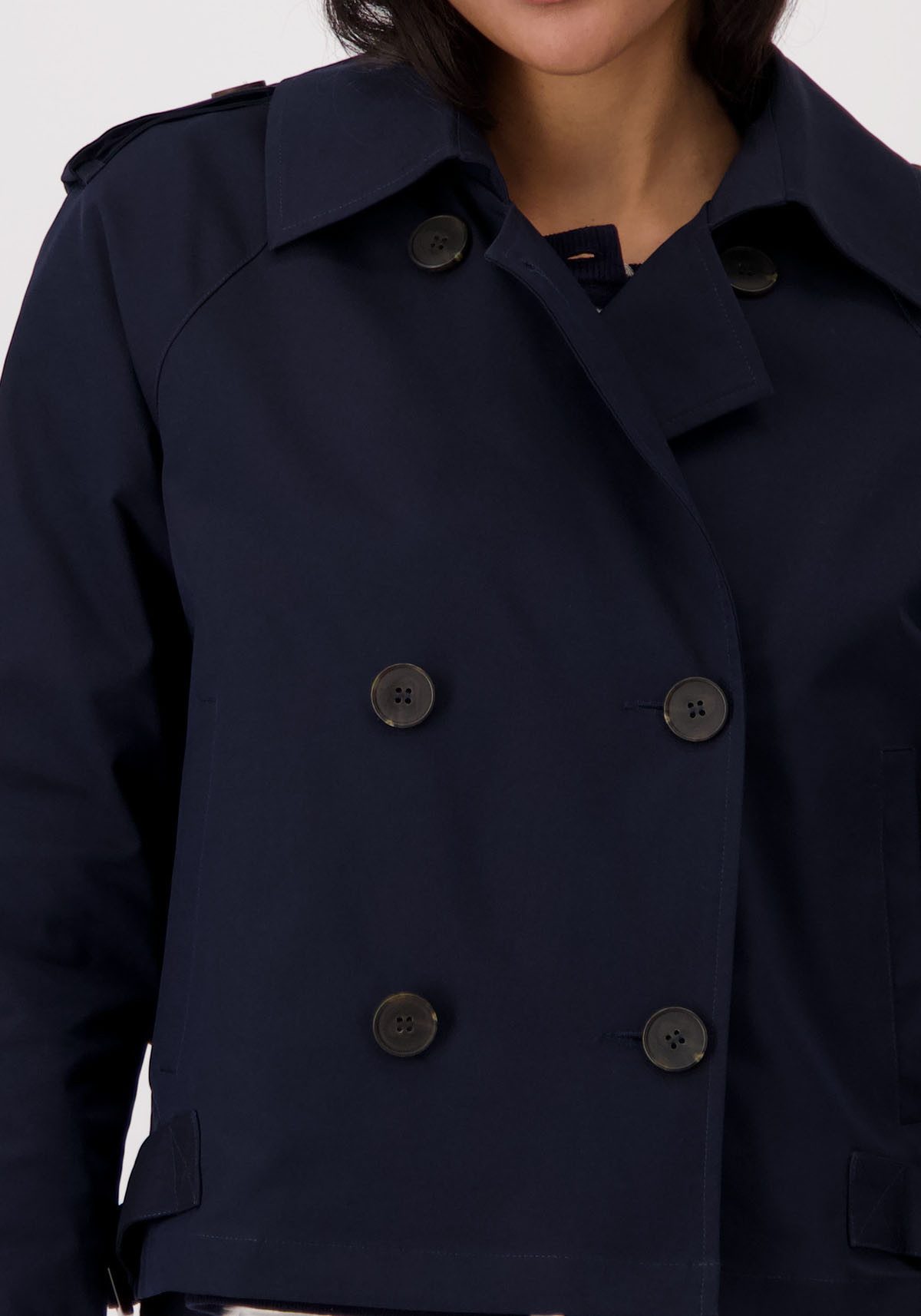 Monari Kort jack in trenchcoat-stijl