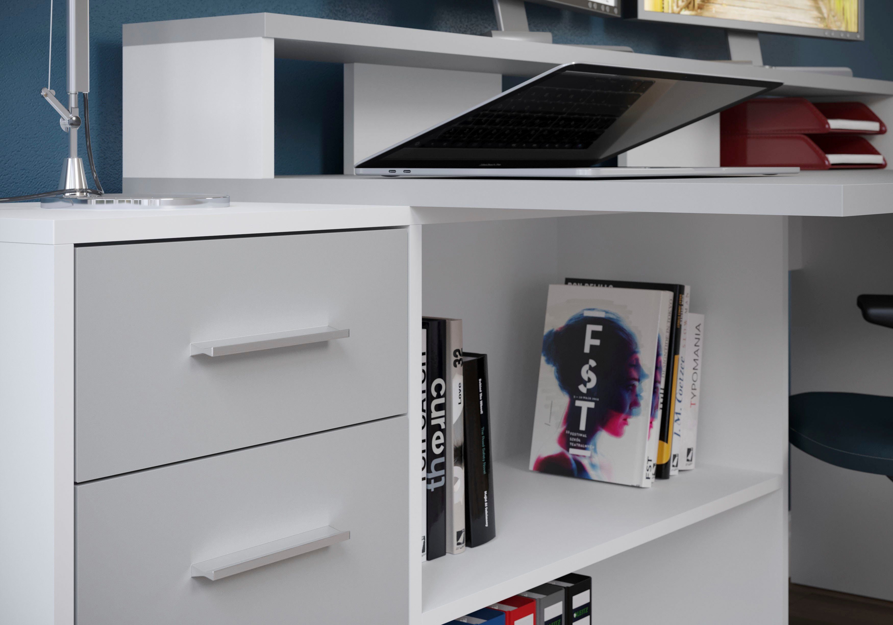 INOSIGN Bureau CHESTER Gamingtafel met lowboard - werktafel afmetingen (B/D/H) 160/115/92 cm (2 stuks)