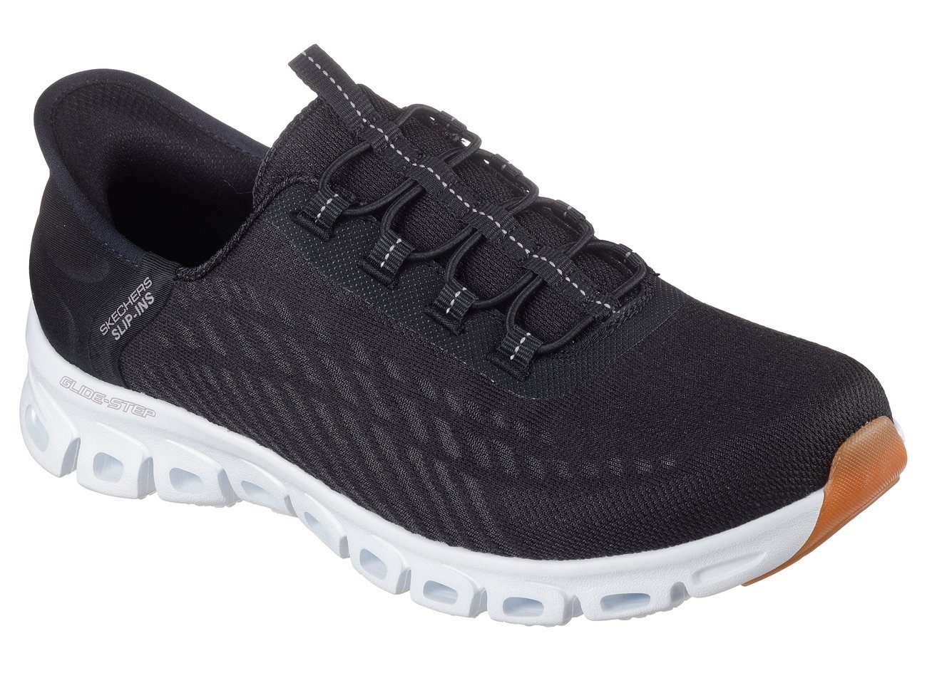 Skechers Slip-on sneakers GLIDE-STEP-TRANQUILITY , slipper, vrijetijdsschoen met slip-ins technologie dames lage sneakers maat 35 zwart