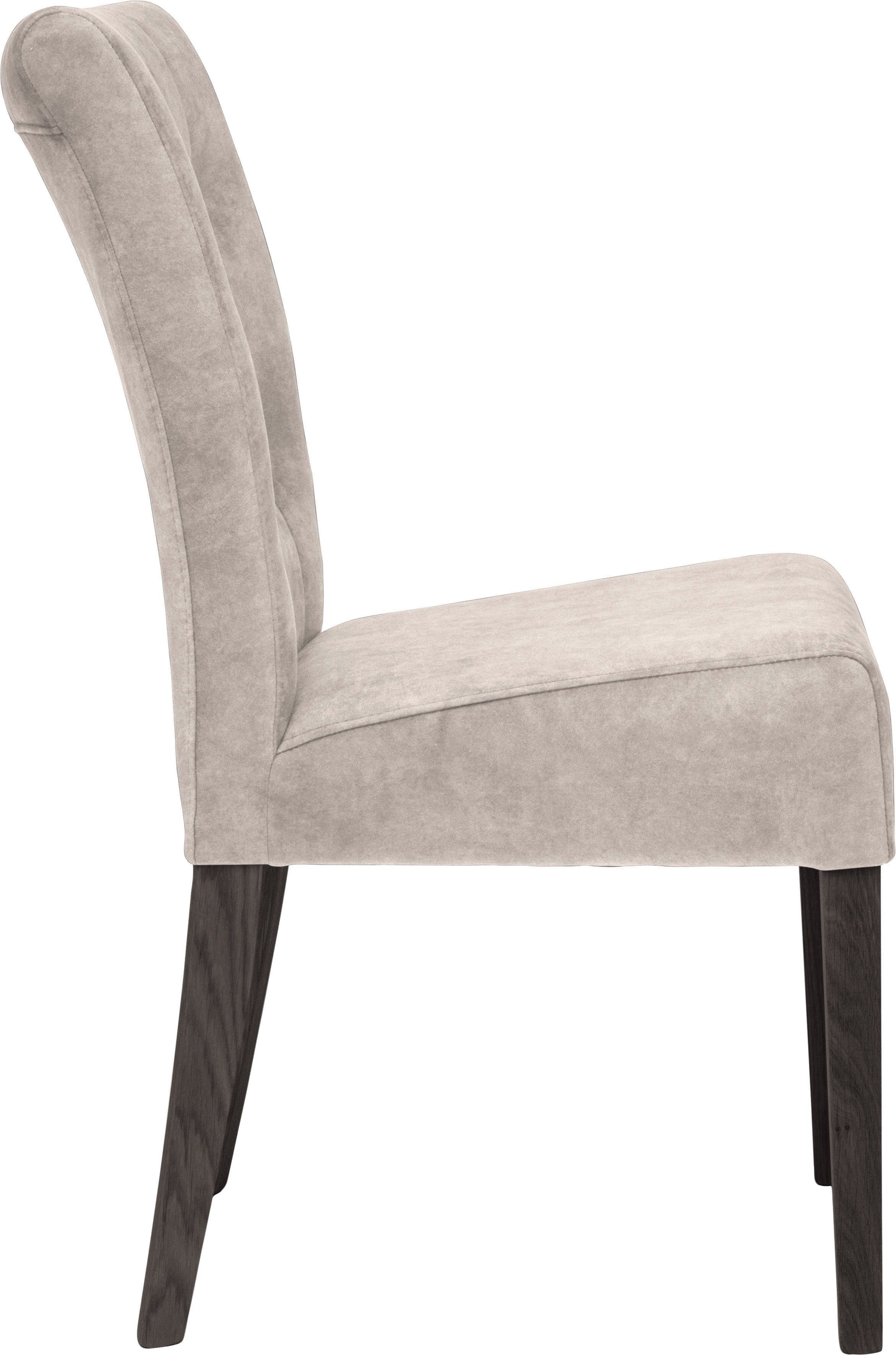 Home affaire Eetkamerstoel Queen BESTSELLER Gestoffeerde stoel met knoopdetails, set van 2, 4 of 6