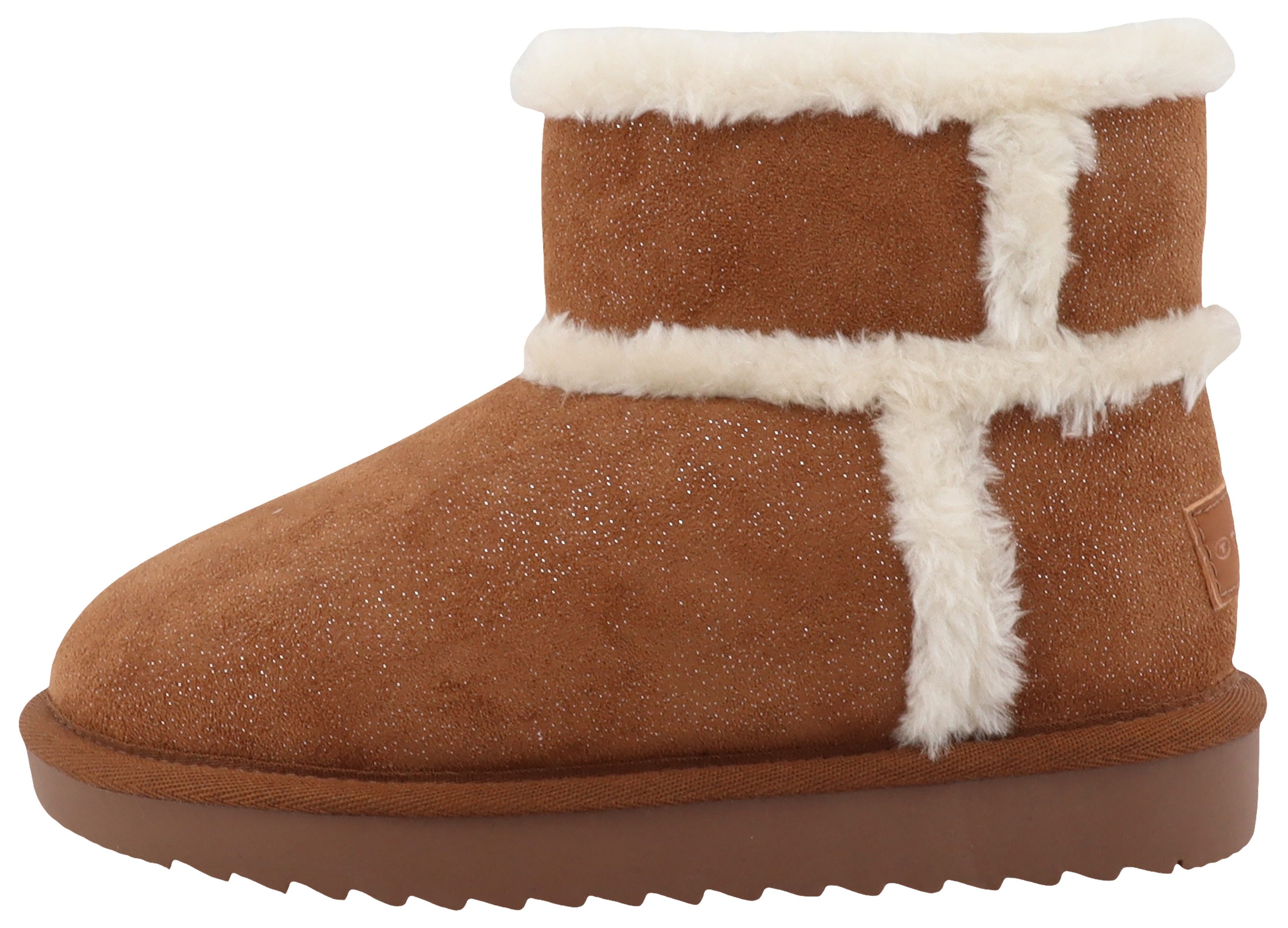 Tom Tailor Winterlaarzen , plateau, instappers met elegante glitterprint