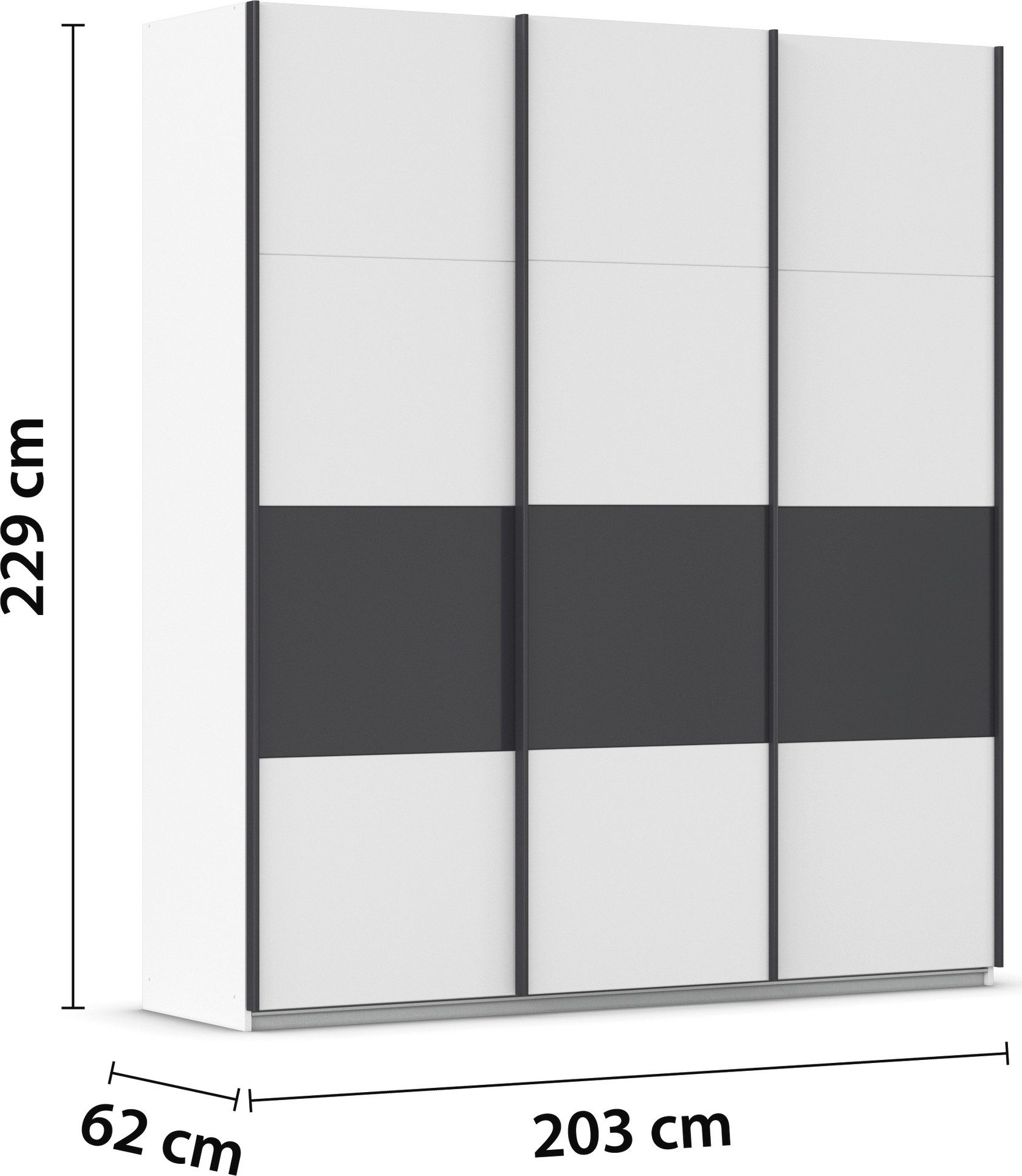 rauch Schuifdeurkast Kledingkast Kast Garderobe CORTONA inclusief indeling, 2 stoffen dozen en extra planken