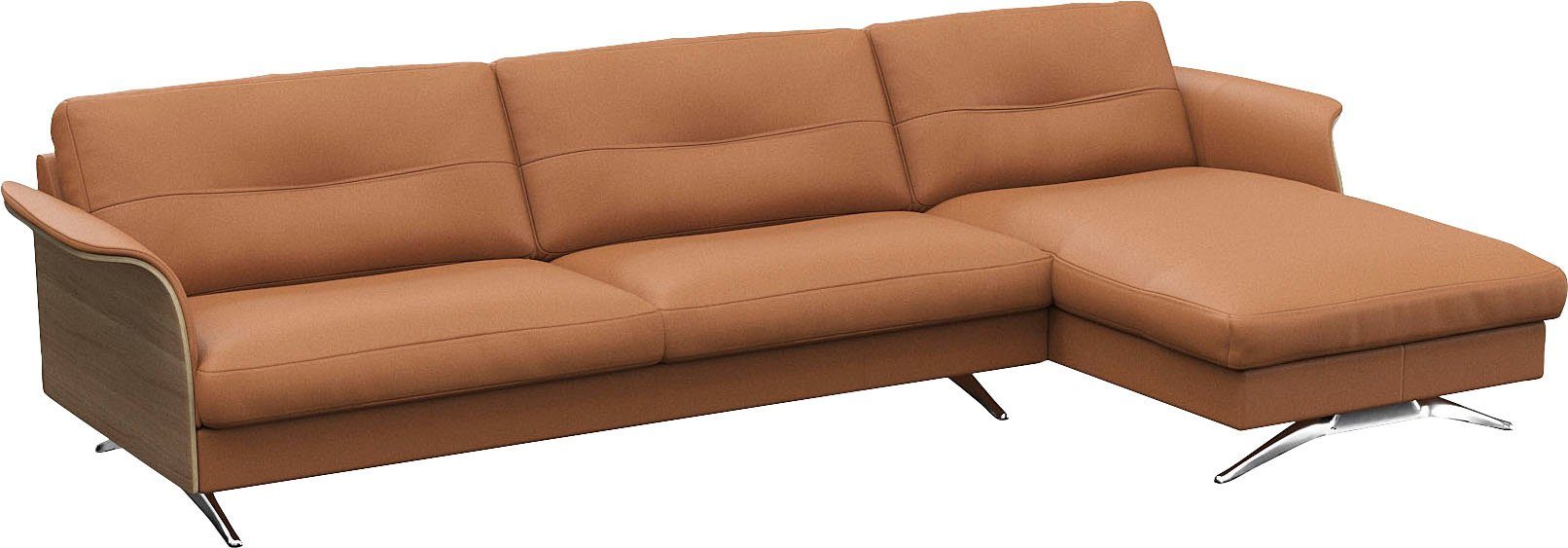 FLEXLUX Hoekbank Glow, super comfortabel door hoogwaardige zitconstructie met binnenvering, L-vorm