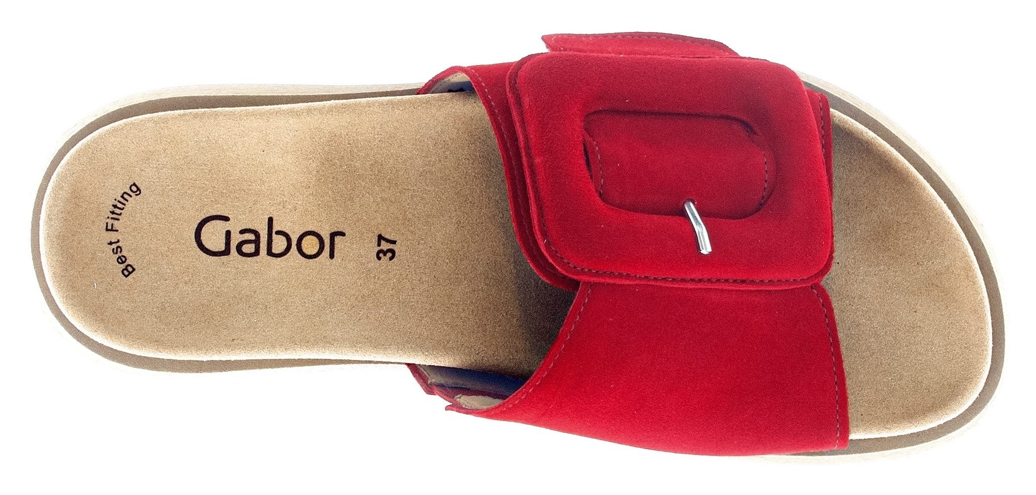 Gabor Slippers , plateau, zomerschoen, slippers met grote decoratieve gesp