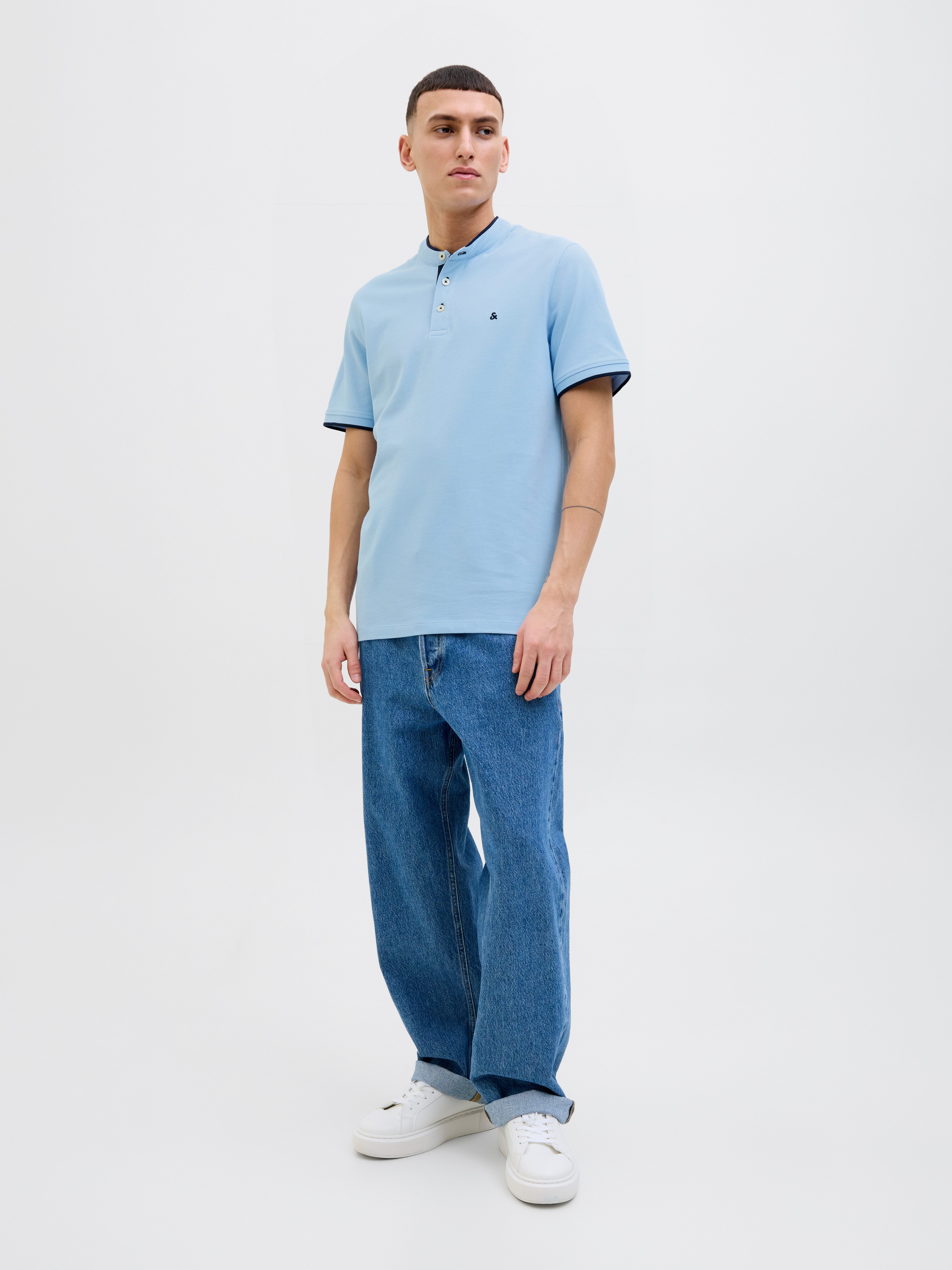 Jack & Jones Poloshirt JJEPAULOS MAO POLO met geborduurd logo