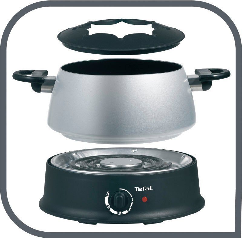 Tefal Elektrische fonduepan EF3000.10 6 warmte-geïsoleerde fonduevorken