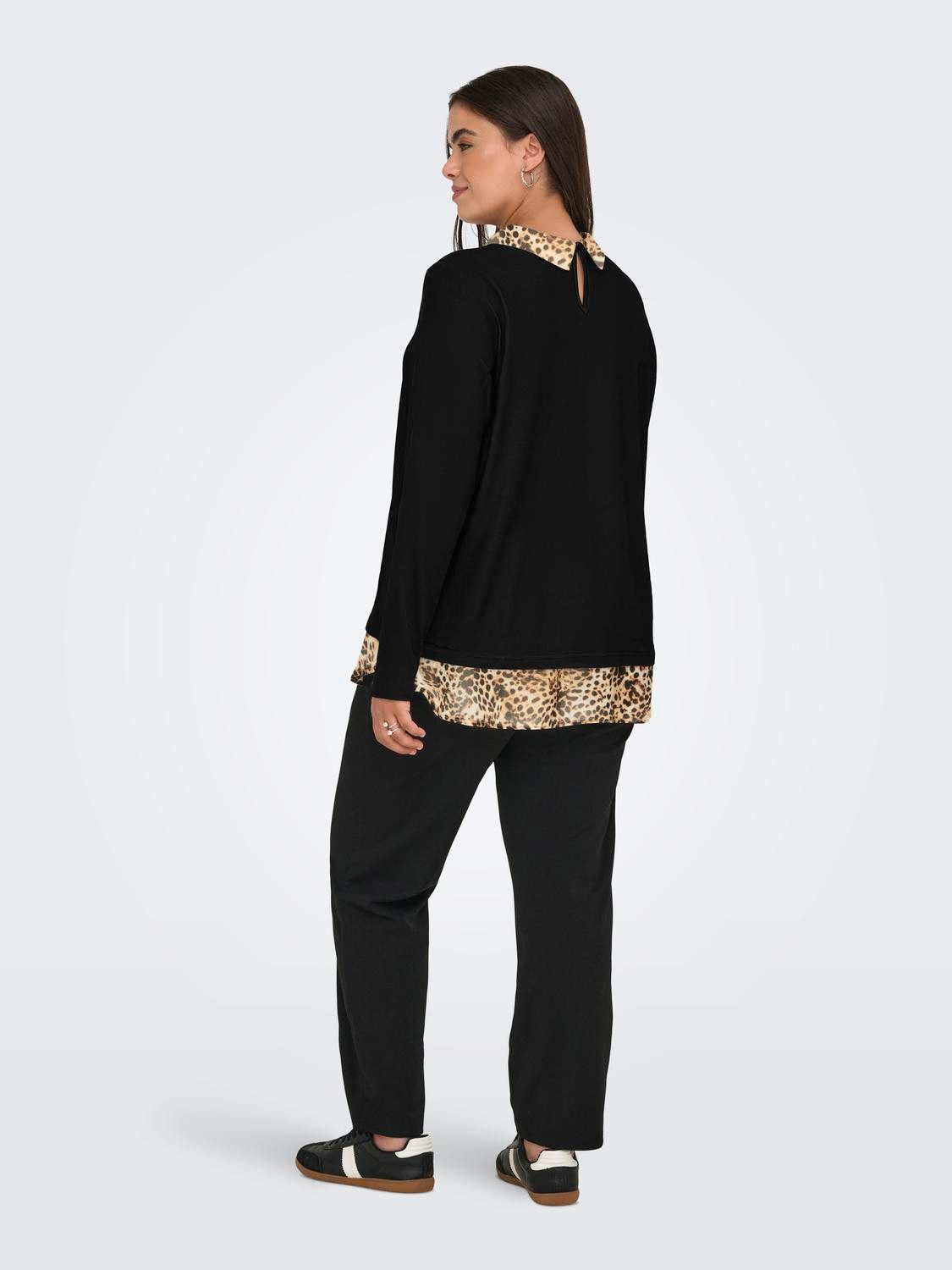 ONLY CARMAKOMA Shirt CARALBA LS MIX TOP JRS