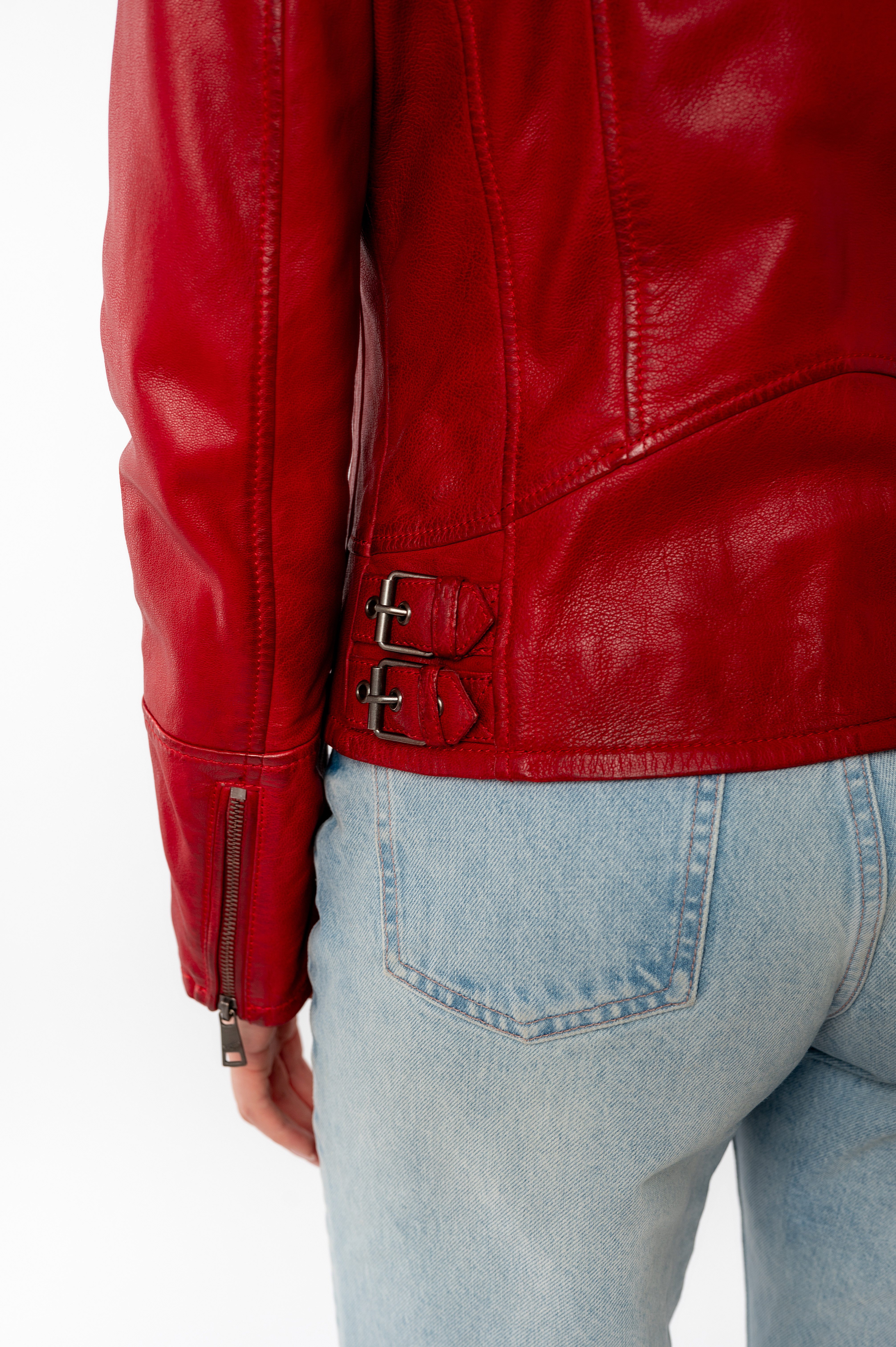Mauritius Leren jack NOLA Two-in-one stijl - met een afneembare jerseycapuchon