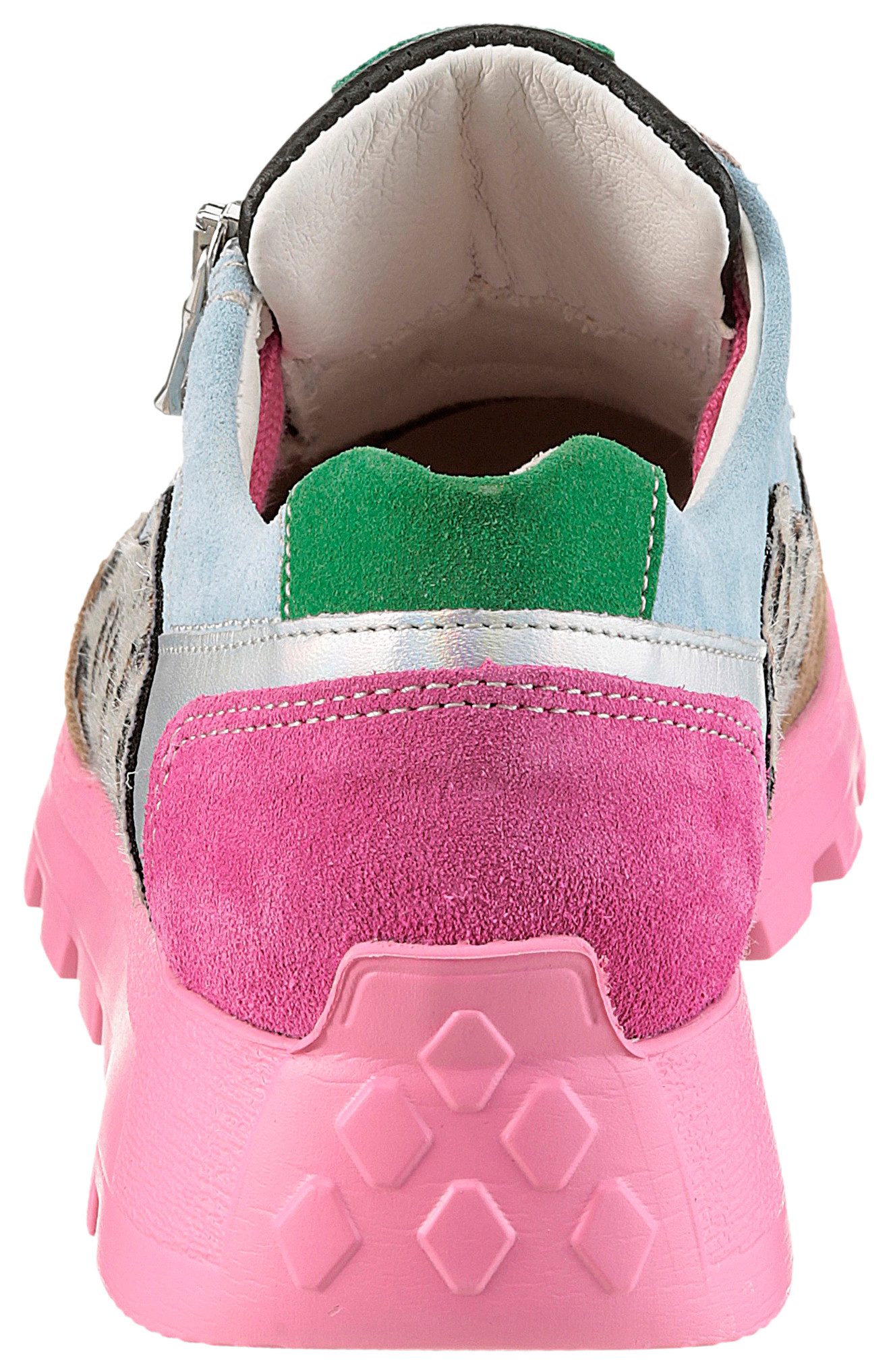 Waldläufer Sneakers met sleehak H-AJALA in comfortbreedte h = zeer breed, vrijetijdsschoen, lage schoen, veterschoen
