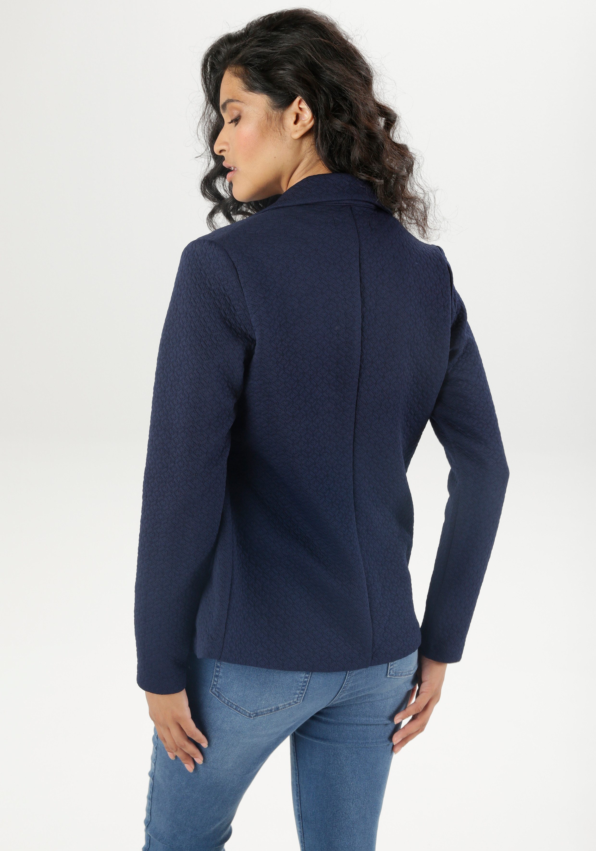 Aniston SELECTED Jerseyblazer met structuurmotief