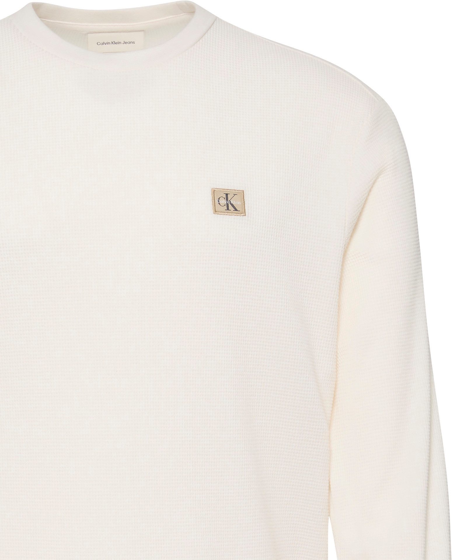 Calvin Klein Shirt met lange mouwen LS WAFFLE BADGE CREWNK TEE