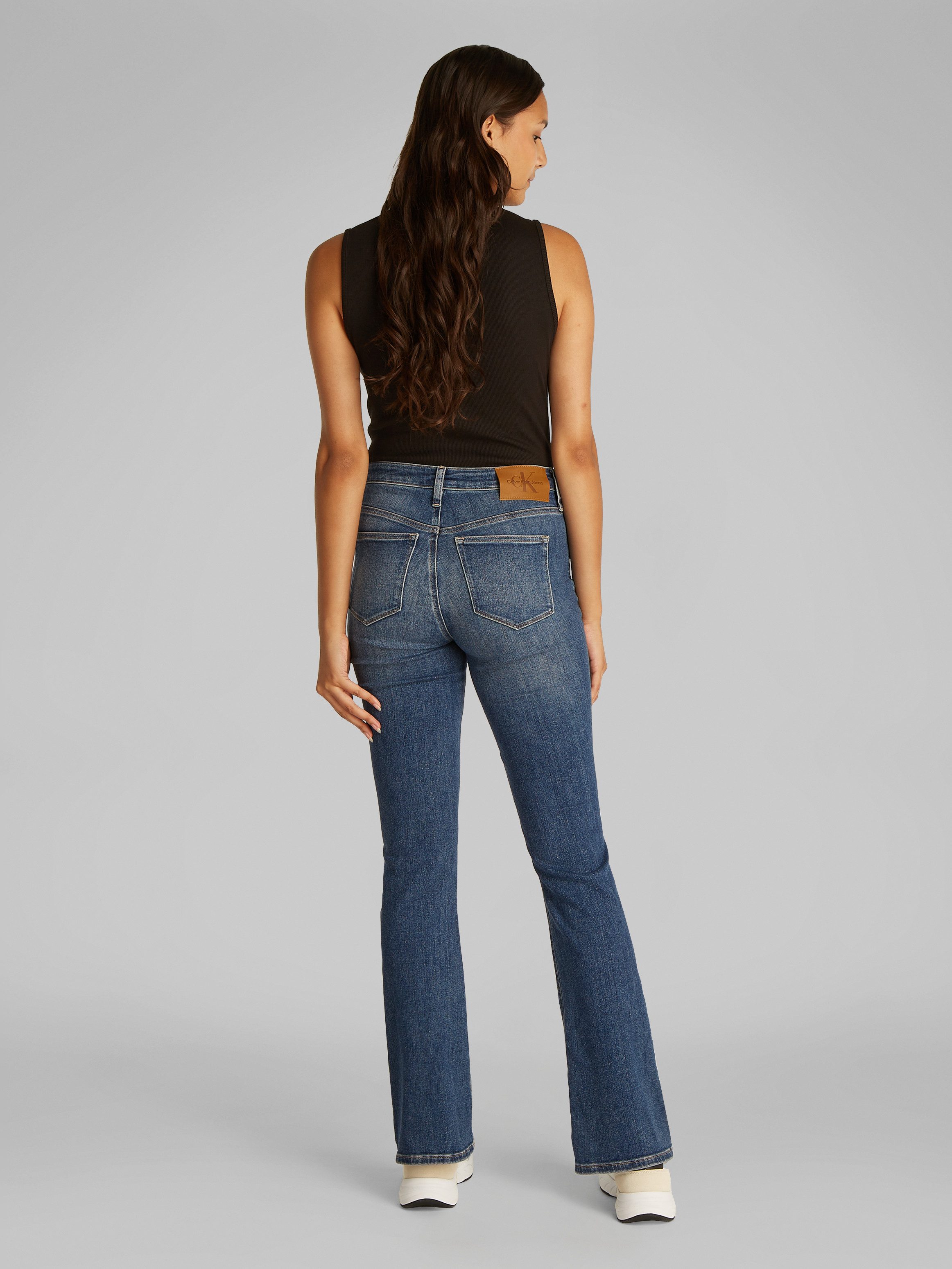Calvin Klein Bootcut jeans SKINNY BOOTCUT in blauwe wassing