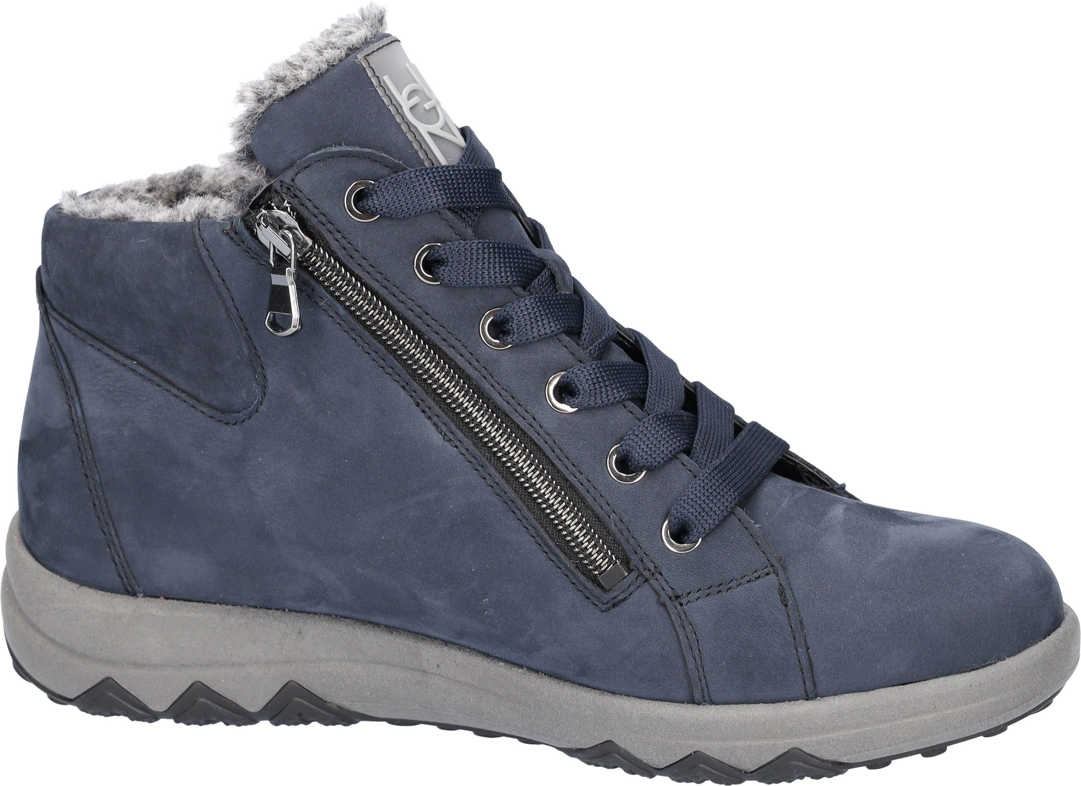 Waldläufer Winterlaarzen H-TERESA , veterschoenen, met rits aan beide zijden, in comfortabele breedte g
