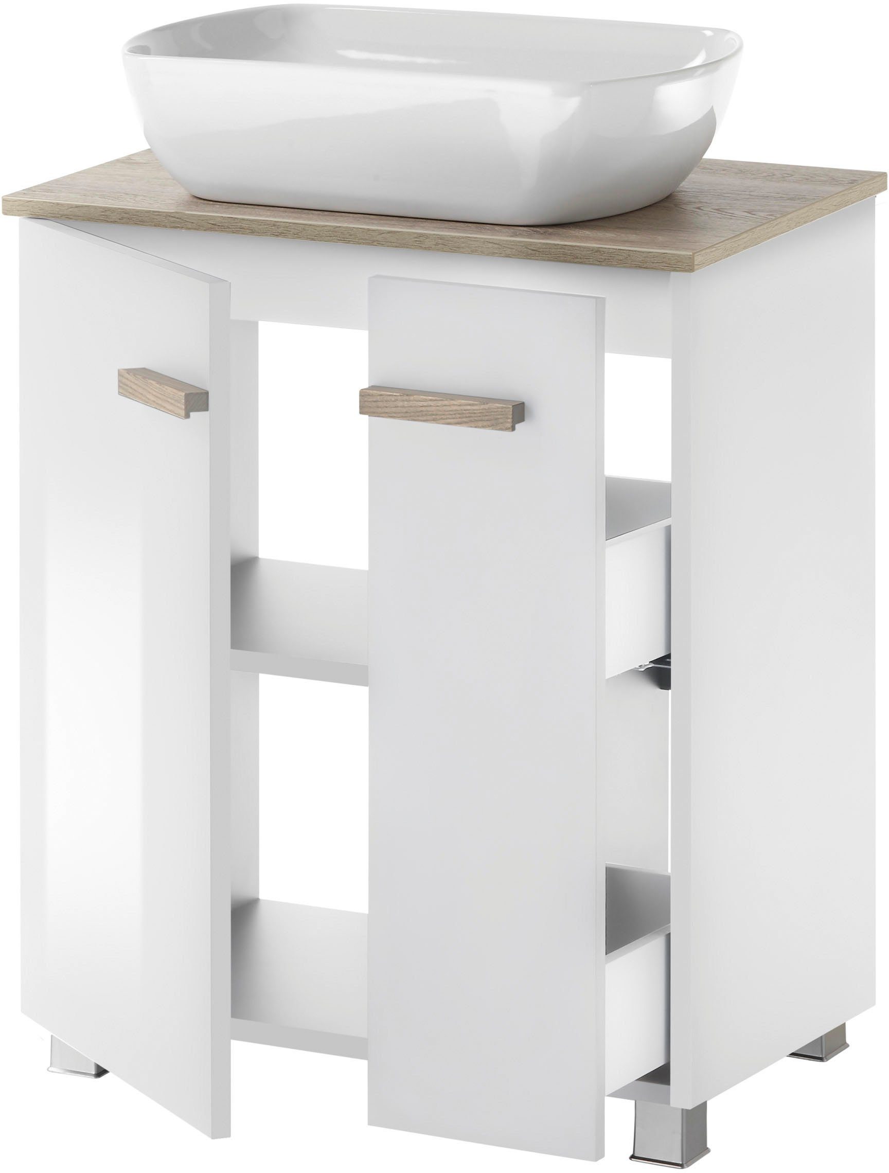 Places of Style Badkamerserie SOLiD, badkamermeubelset, badkamer in modern ontwerp, 3-delige badkamer (set, 3-delig)