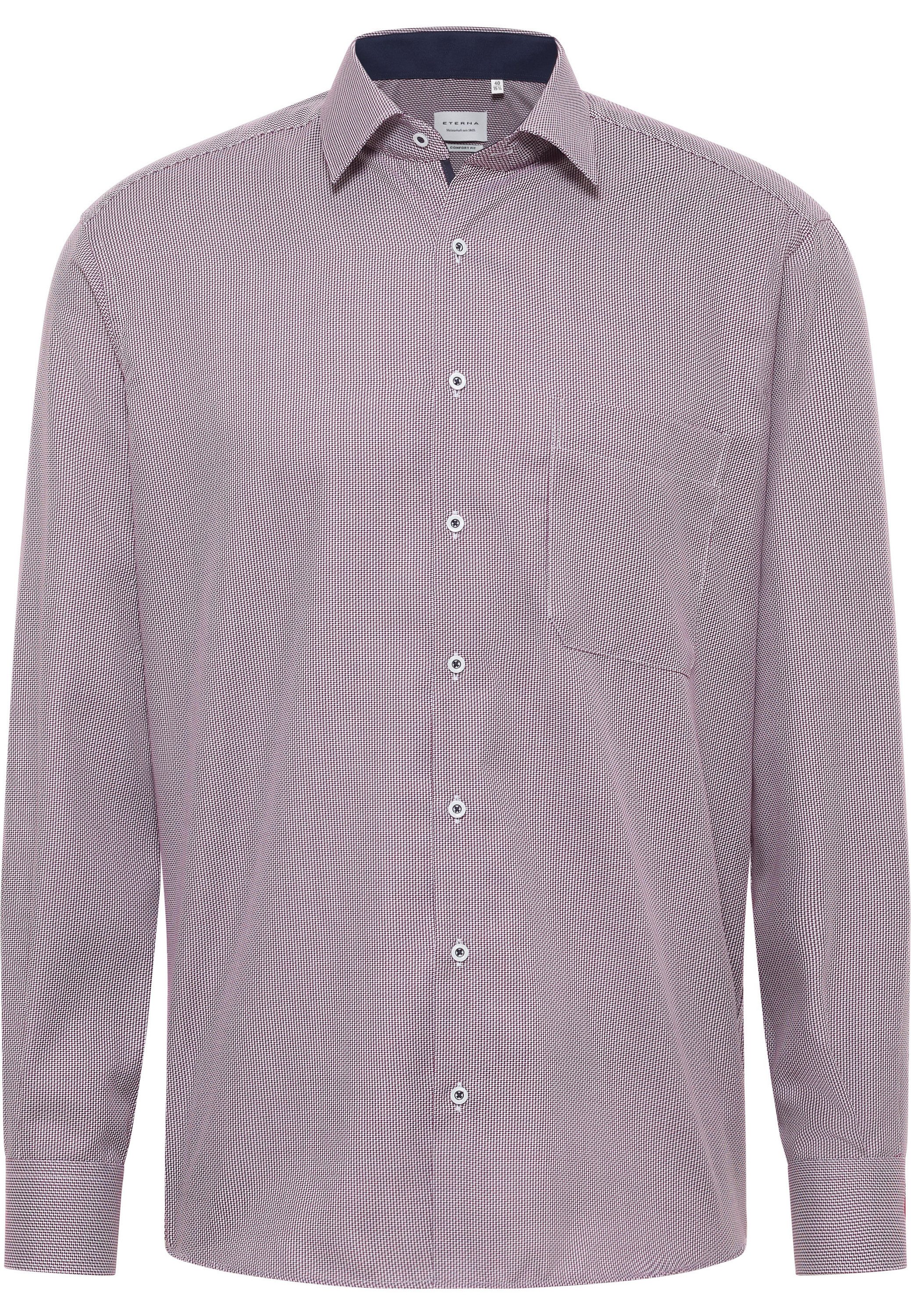 Eterna Overhemd met lange mouwen Comfort fit NON IRON (strijkvrij)