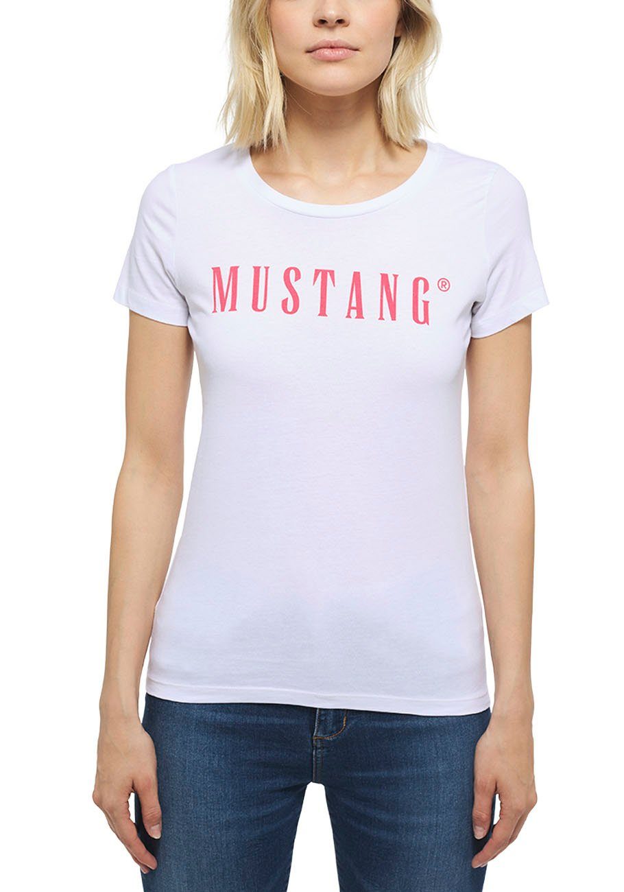 MUSTANG T-shirt Alina dames t-shirts maat M wit