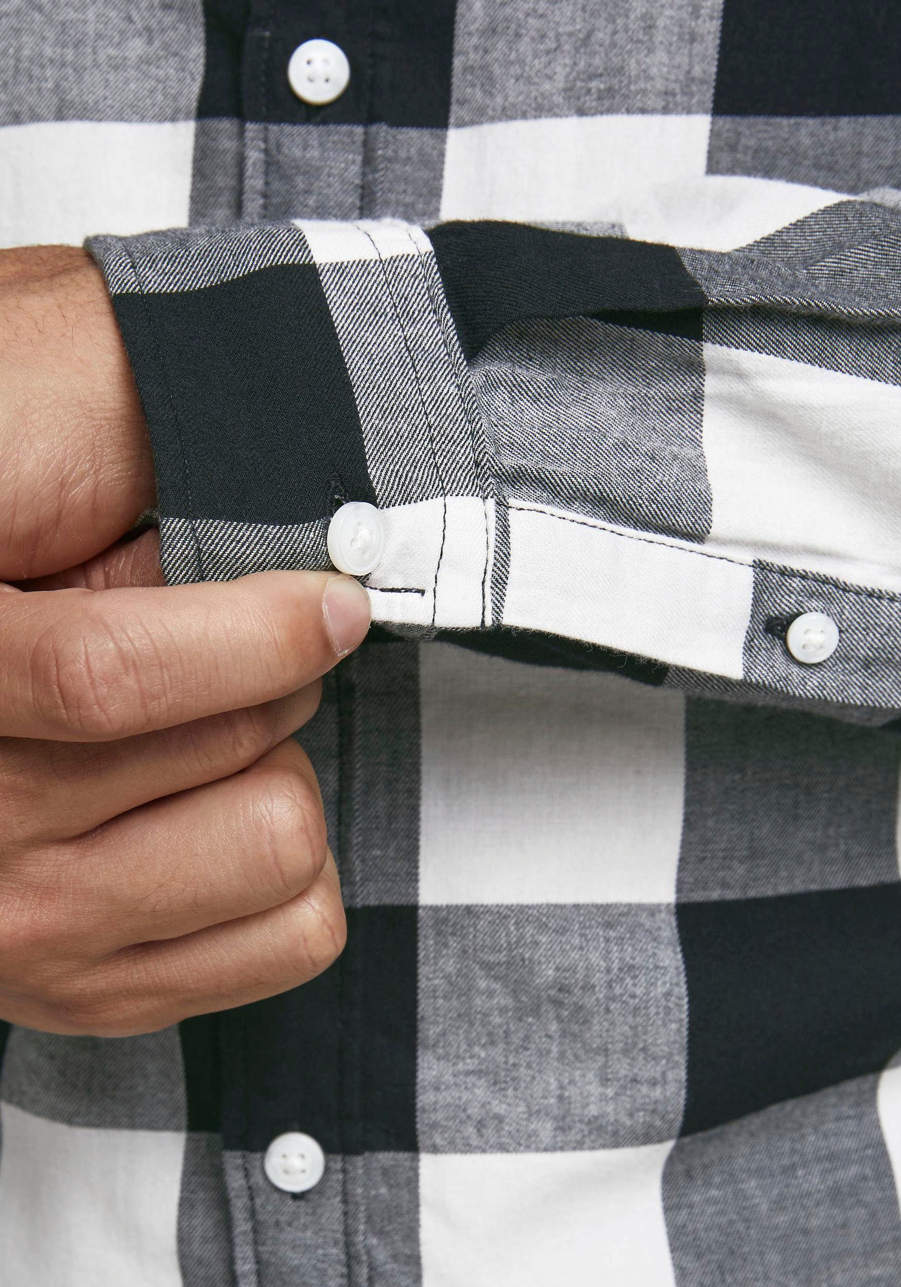 Jack & Jones Geruit overhemd JJ JJEGINGHAM TWILL SHIRT L/