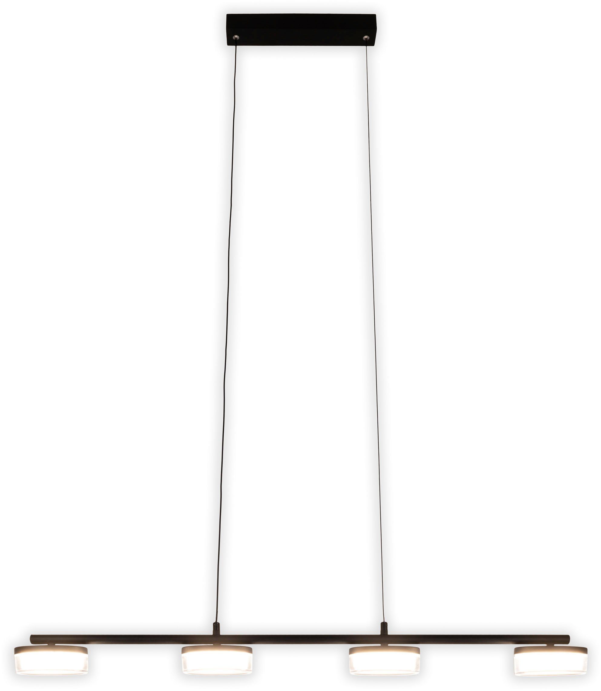 näve Led-hanglamp Cimo traploos dimbaar via wandschakelaar, lichtkleur warmwit, zwart (1 stuk)