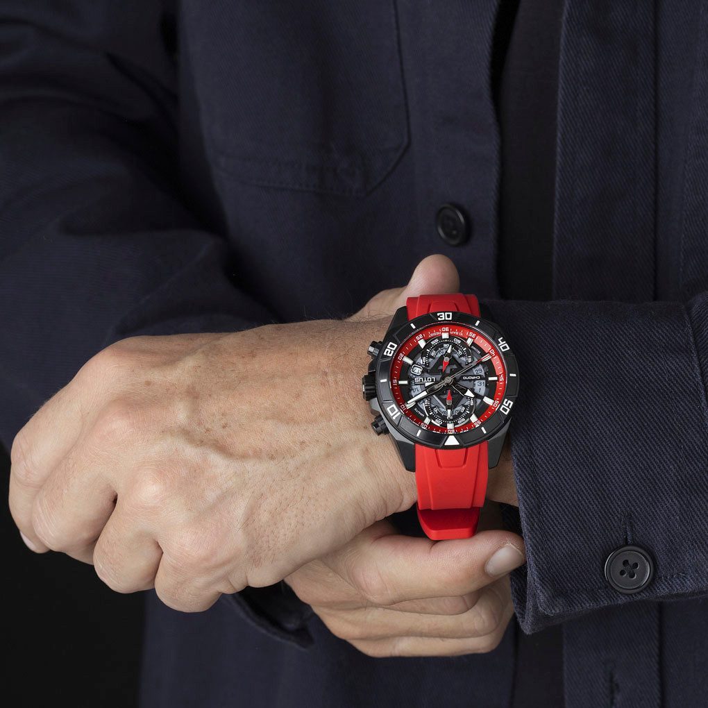 Lotus Chronograaf Vortex Quartzhorloge, horloge, herrenuur, dag, stopwatchfunctie, rubberen band