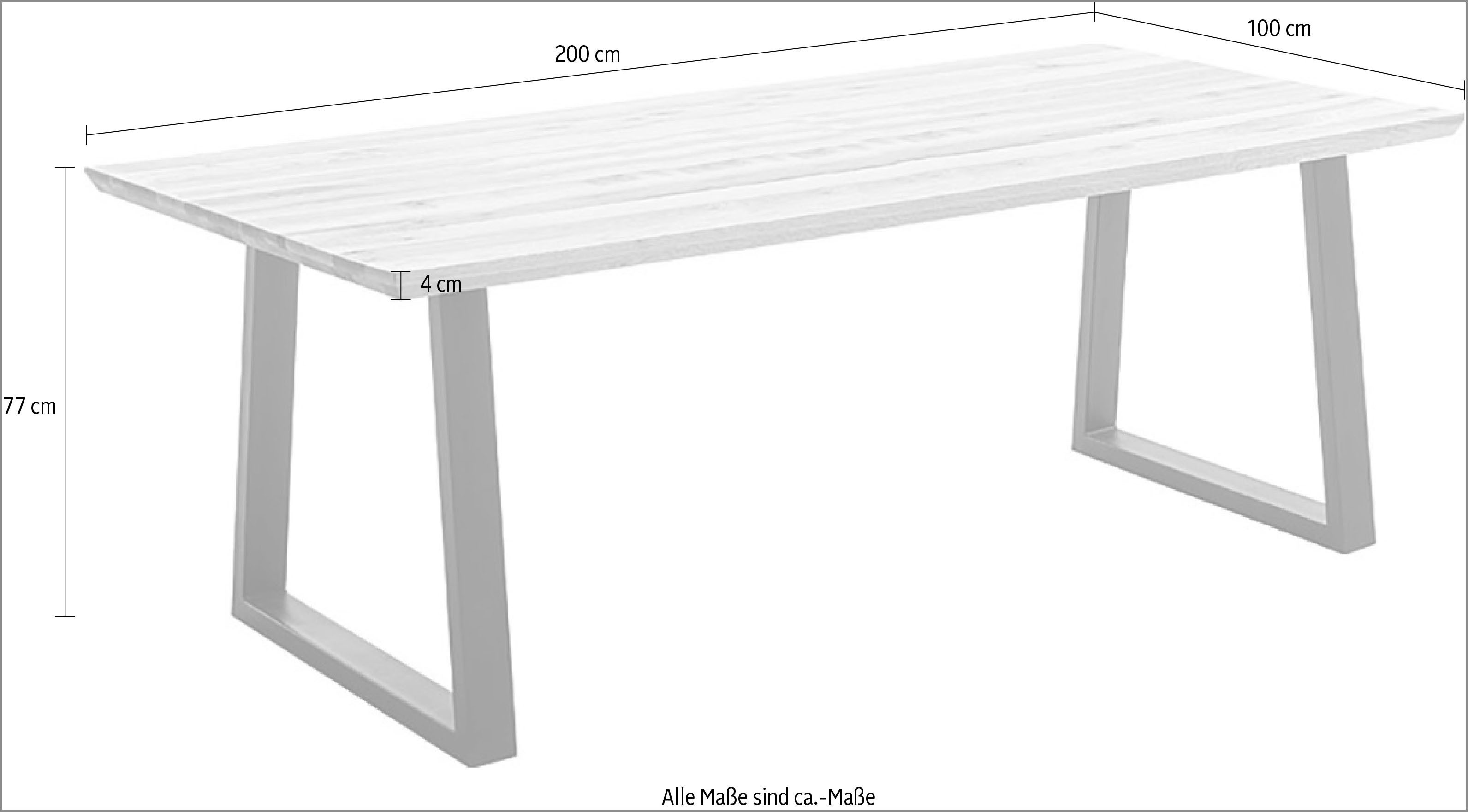 MCA living Eettafel Palais eettafel doorlopende lat verdubbeld (1 stuk)