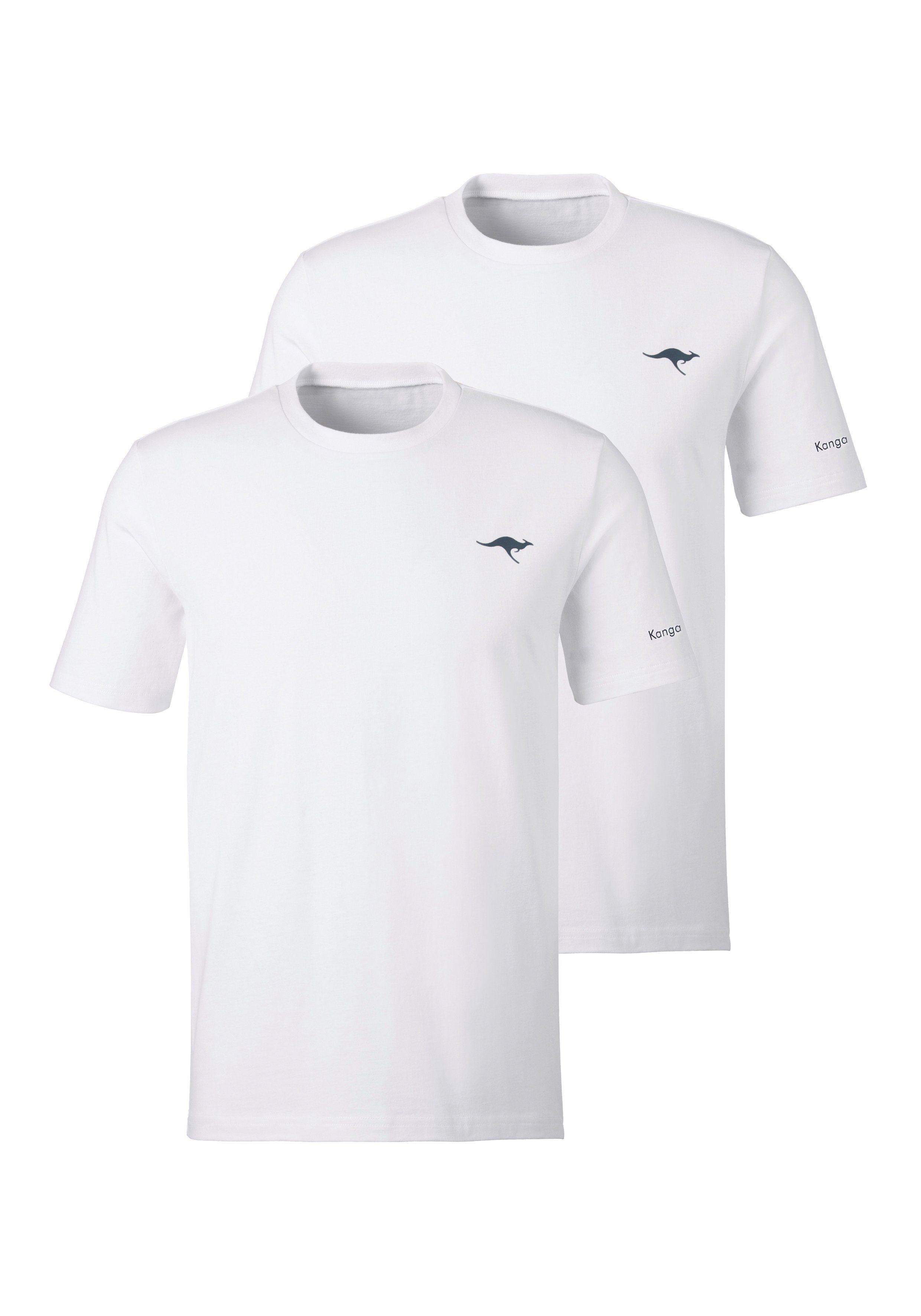 KangaROOS T-shirt met kangaroos-print op borsthoogte (Set van 2)