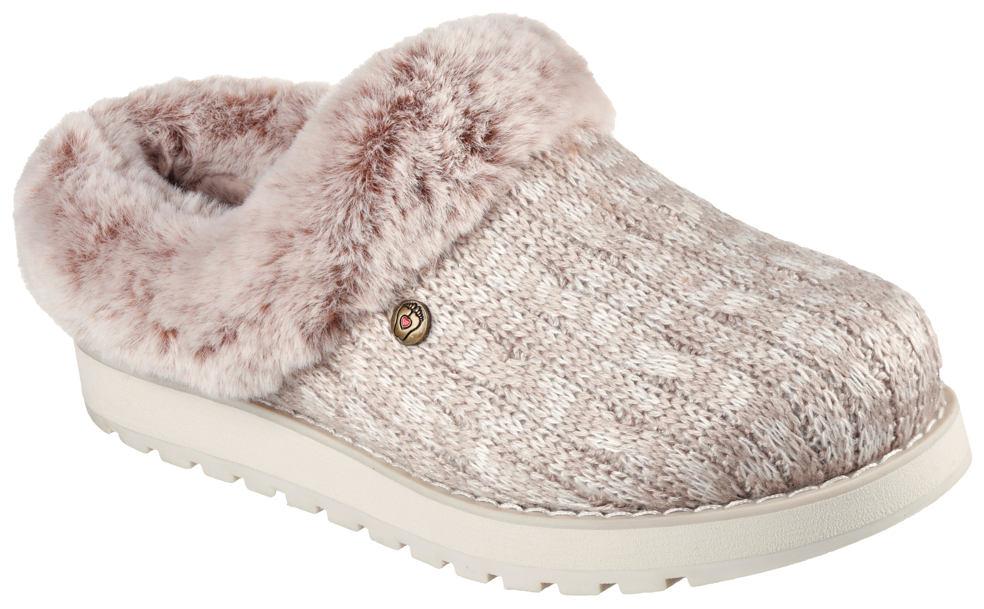 Skechers Pantoffels KEEPSAKES - ICE ANGEL Huisschoen in brei-look dames pantoffels maat 35 EU bruin