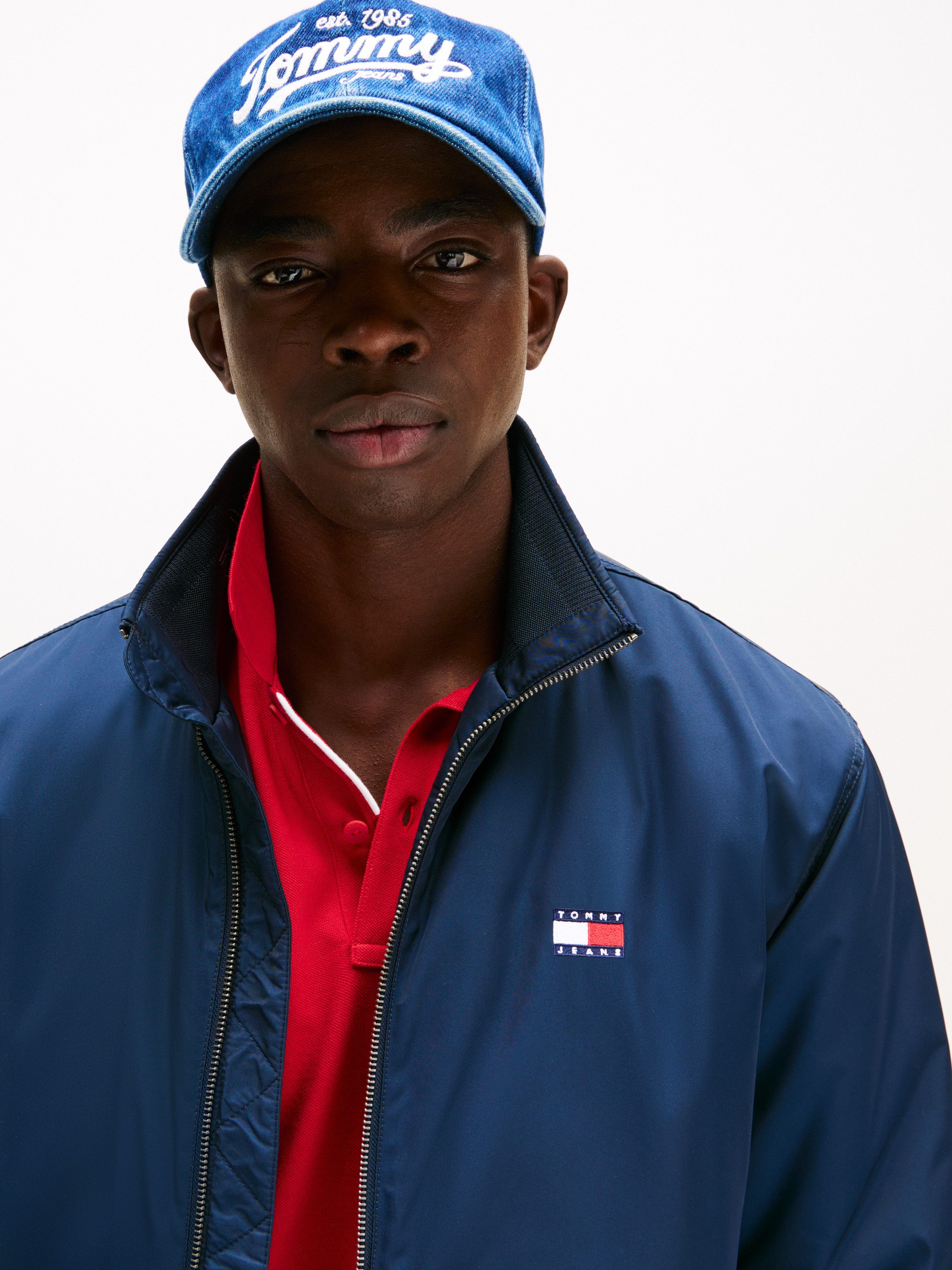 TOMMY JEANS Blouson TJM ESSENTIAL PADDED JACKET EXT glanzend, stretch manchetten, opstaande kraag