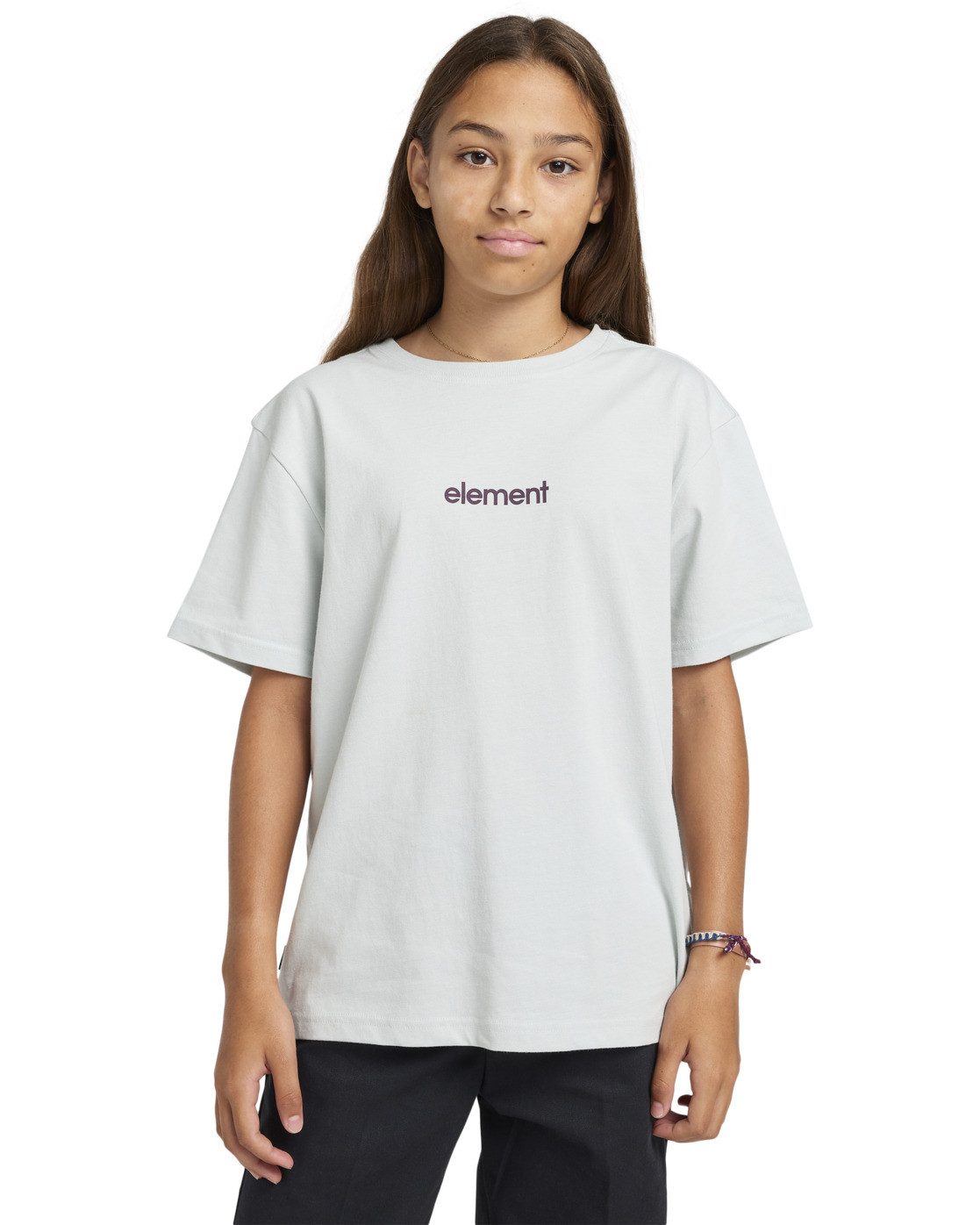 Element Shirttop Simple Logo heren shirts maat 12(148-156cm) grijs