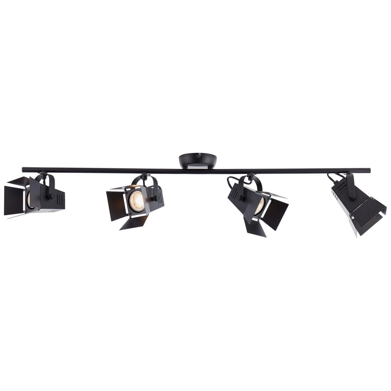 Brilliant Leuchten Plafondspot Movie Led spotrail 4 fittingen matzwart (1 stuk)