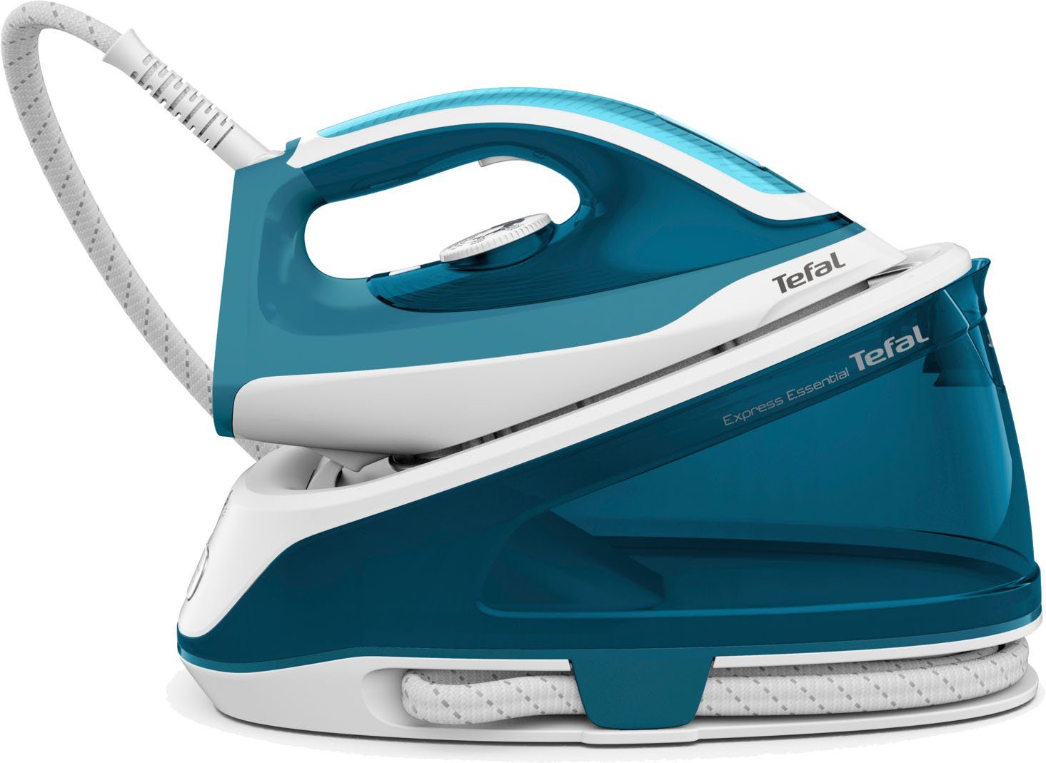 Tefal Stoomstrijksysteem Express Essential, 2200 W, Xpress Glide Bügelsohle, Calc Clear, 5,2 bar druk, stoomstoot: 280 g/min., stoomopbrengst: 120 g/min.